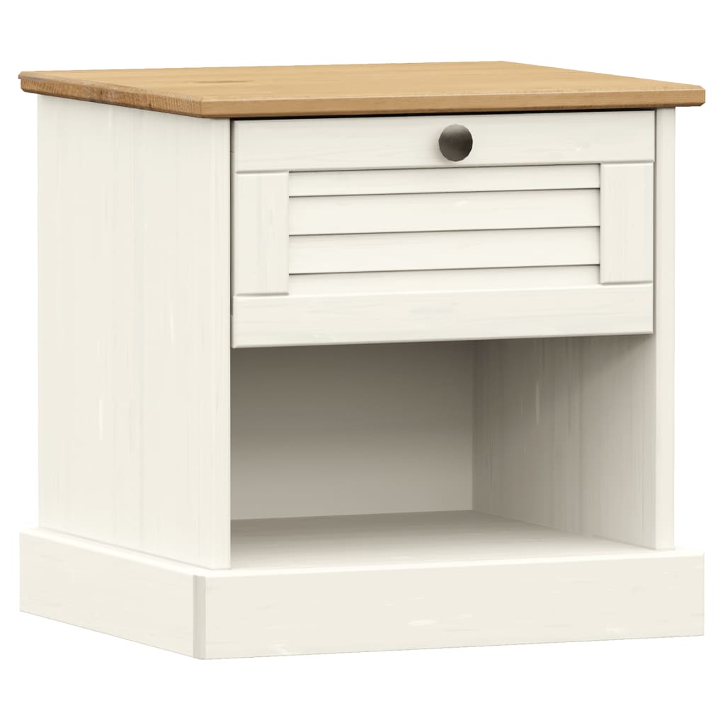 Table De Chevet Avec Tiroir Et Compartiment Ouvert 42 X 35 X 42 Cm Dec034720