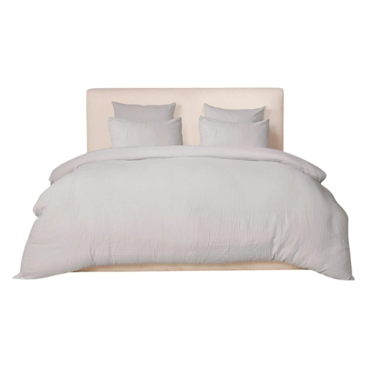 Housse De Couette + Taies Gaze De Coton Lave Douceur