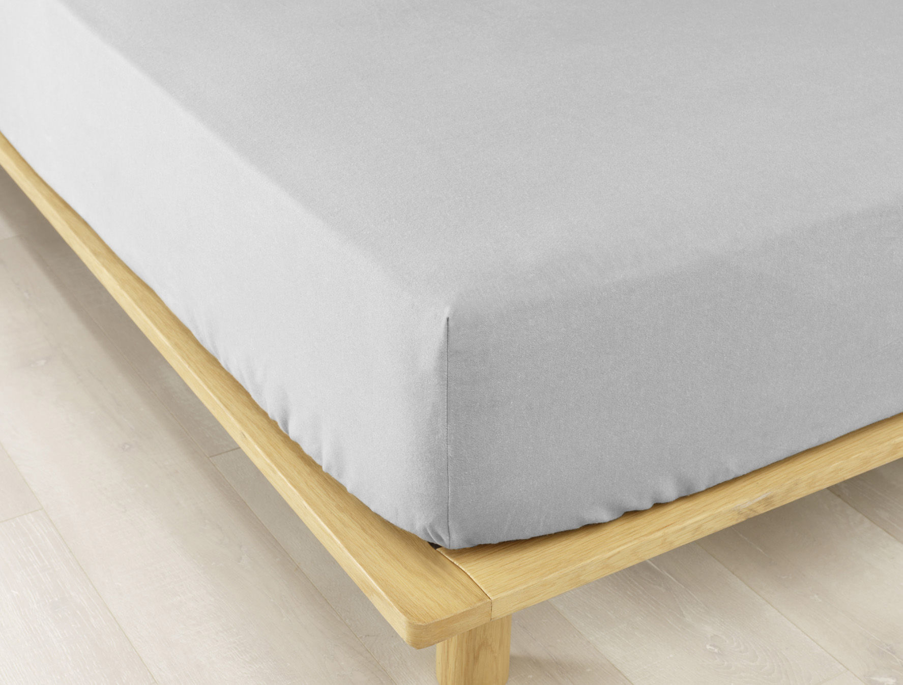 Drap Housse 180x200 +30 Cm Flanelle De Coton Brume