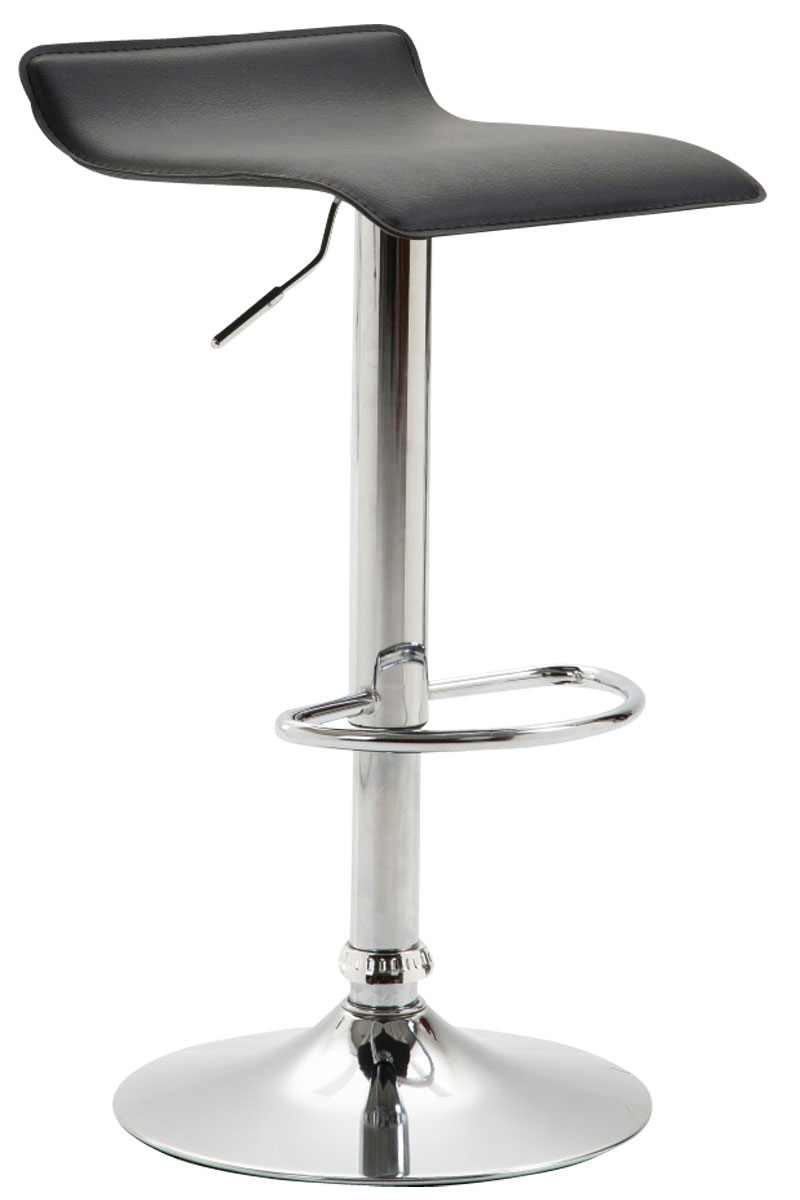 Tabouret De Bar Dyn V2 Cuir Synthétique Chromé Noir