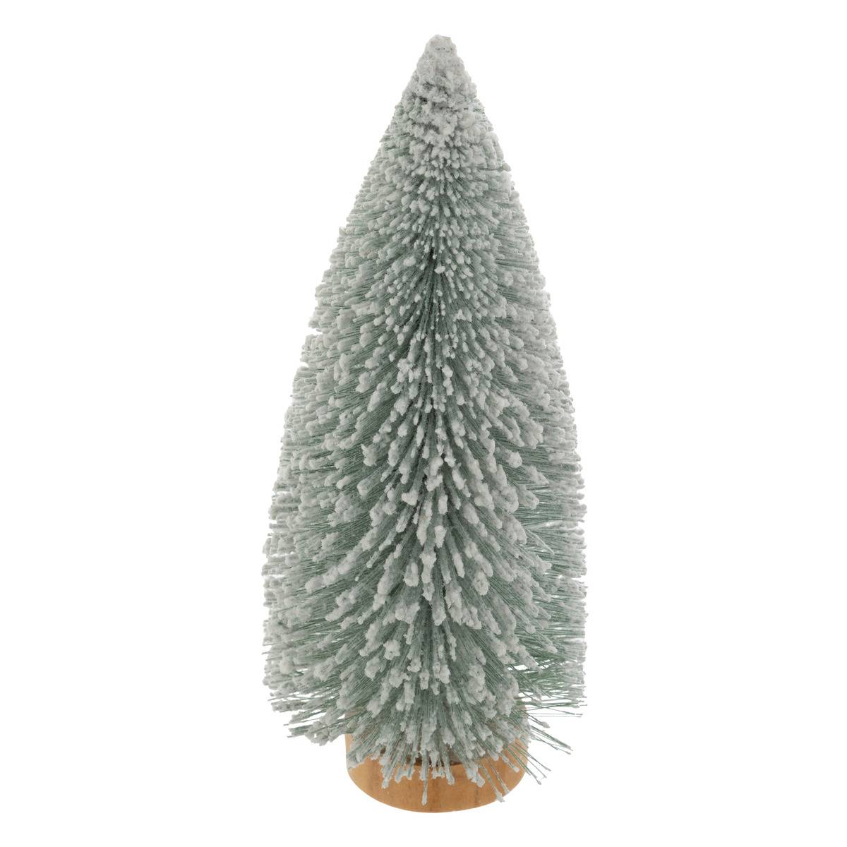 Sapin De Noël De Table Naturel Floqué H. 35 Cm - Feeric Lights & Christmas