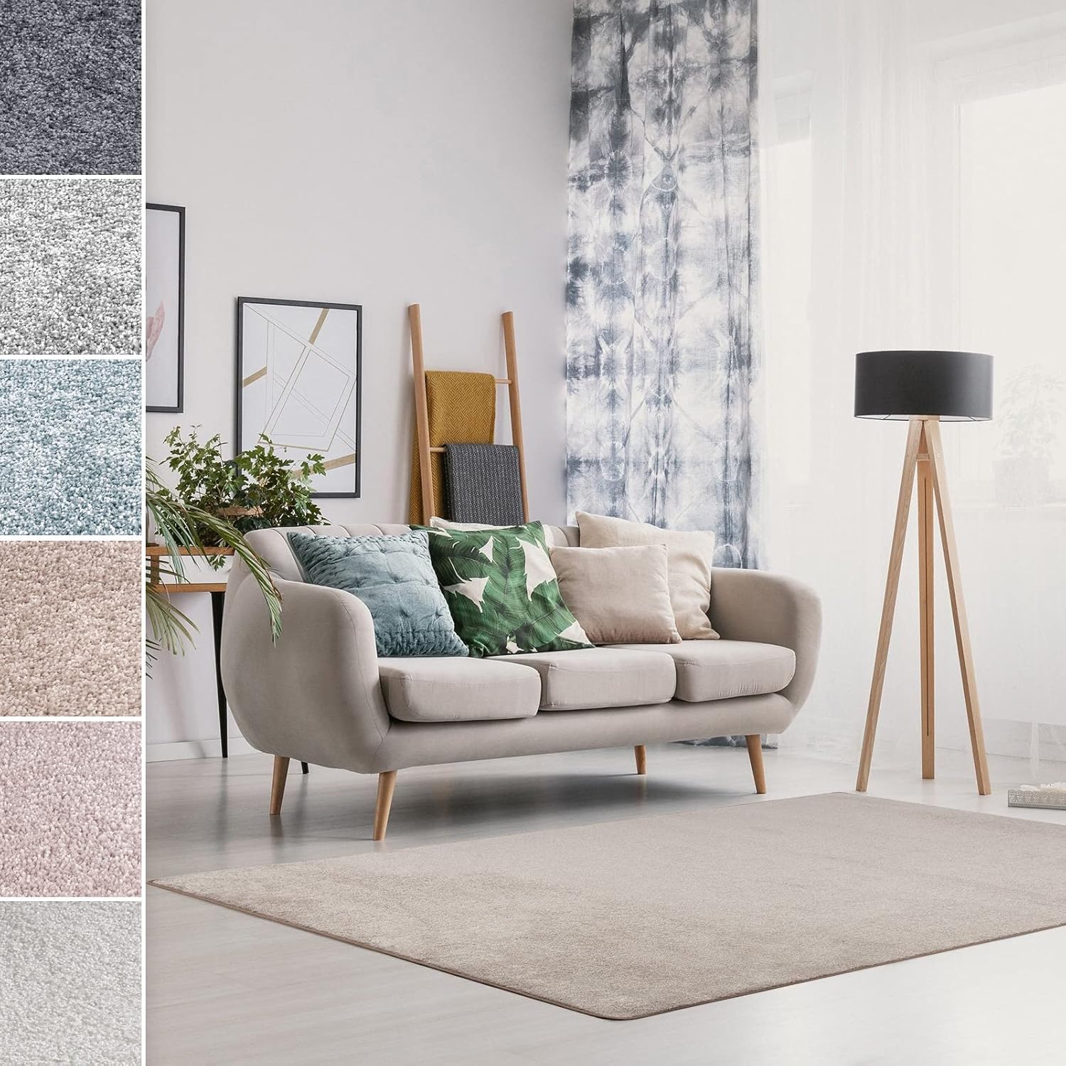 Tapis De Salon En Velours Sundae, Beige 67 X 200 Cm