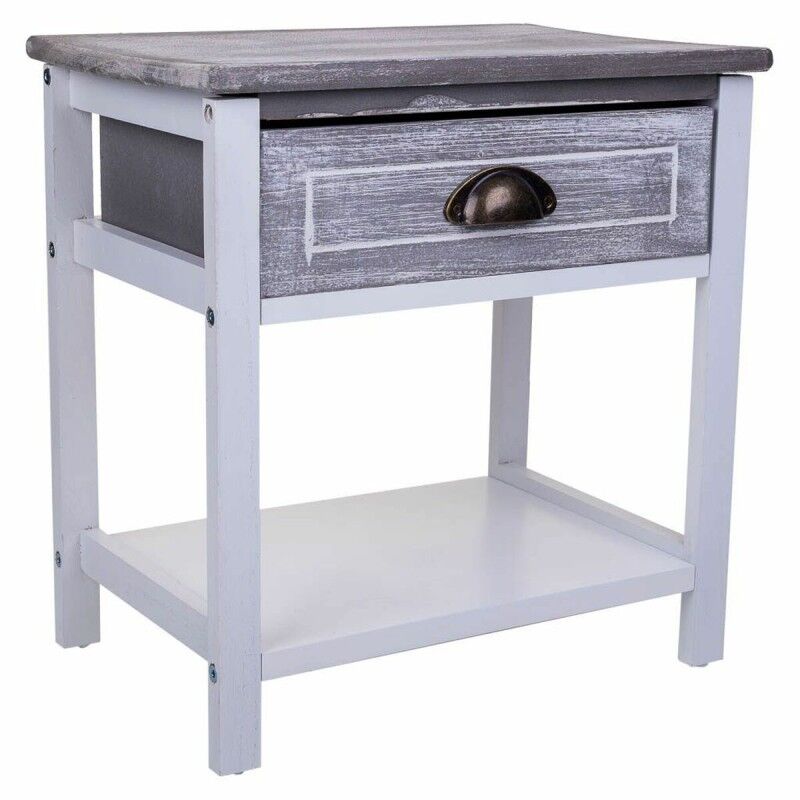 Table De Nuit Alexandra House Living Blanc 29 X 42 X 40 Cm