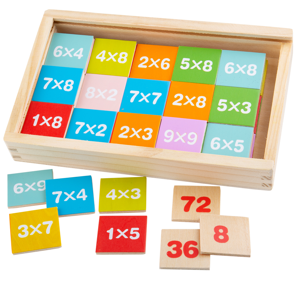 Bigjigs Toys, Boîte De Table De Multiplication En Bois, Adaptée Aux ges Dès 3 Ans