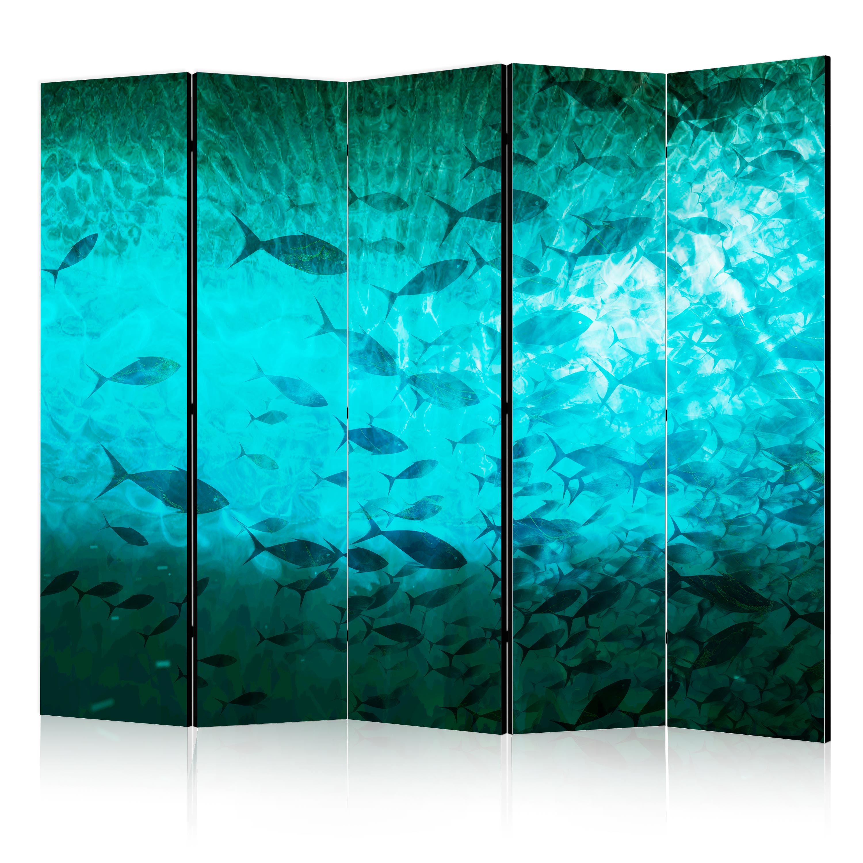Paravent - Bancs De Poissons Éclairés Par La Lumière Du Soleil 225x172