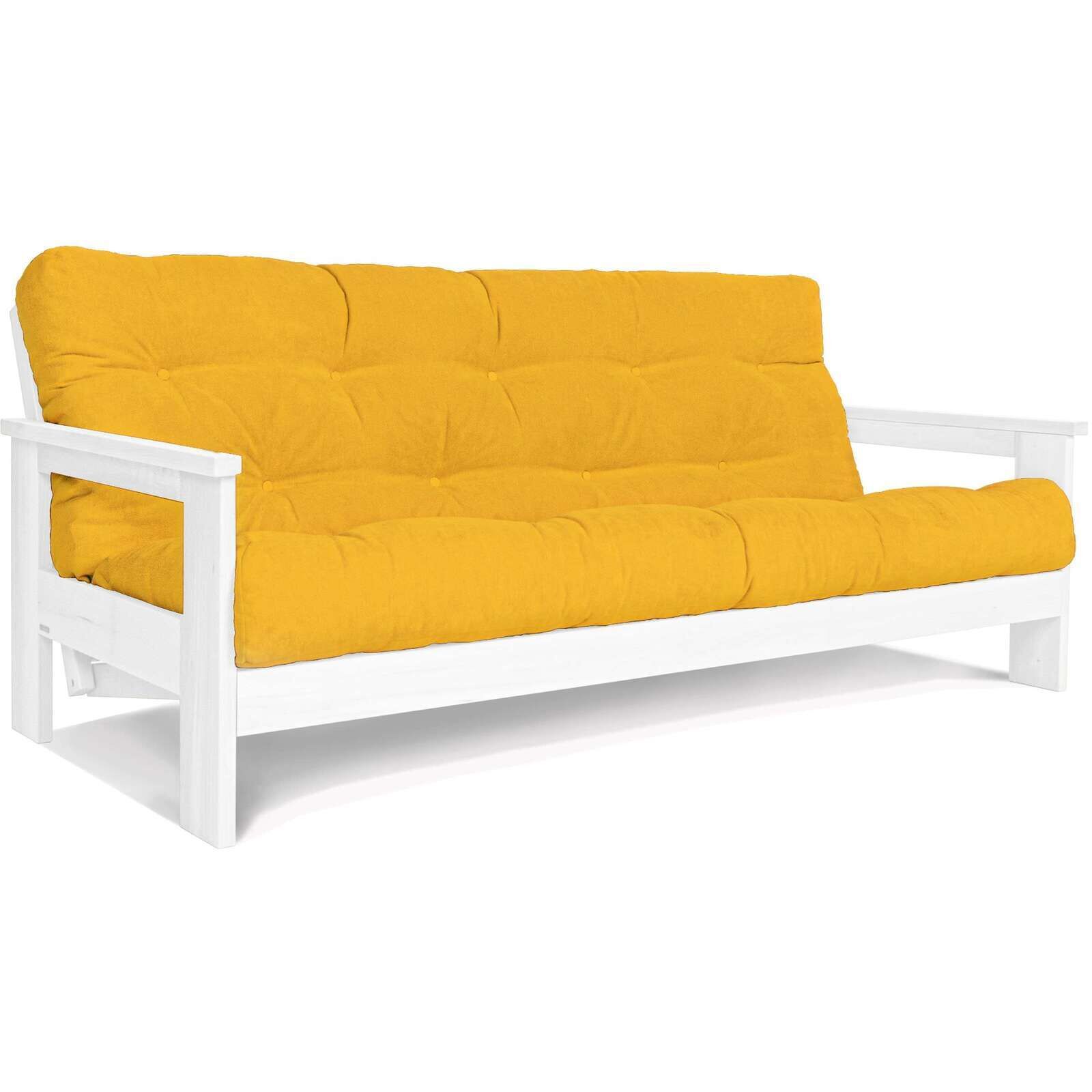 Canapé Lit Mexico - 145 X 200 Cm - Bois Clair Et Beige