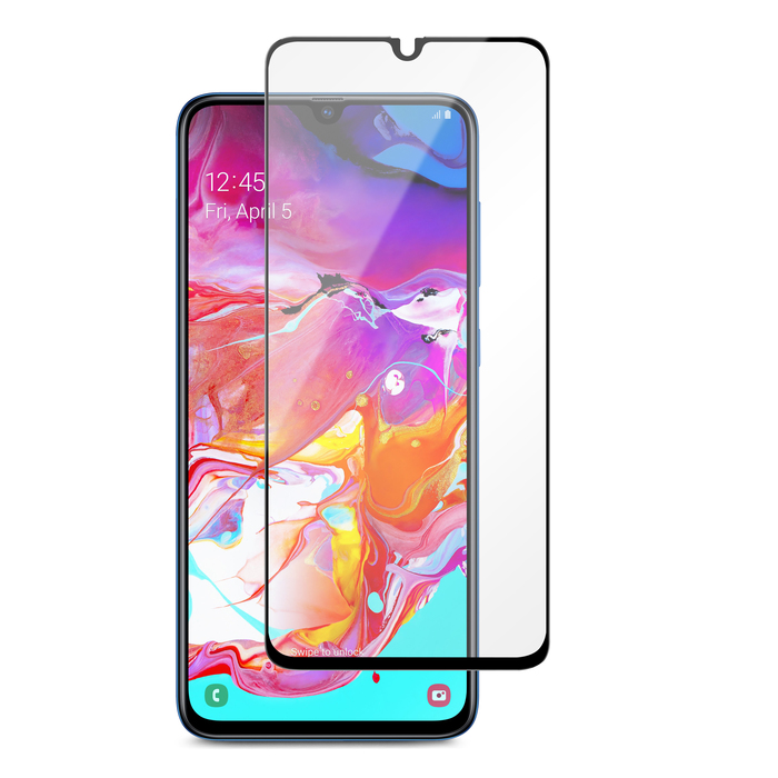 Verre De Protection D'écran Pour Samsung Galaxy A70 Incurvé Antichoc Transparent Tiger