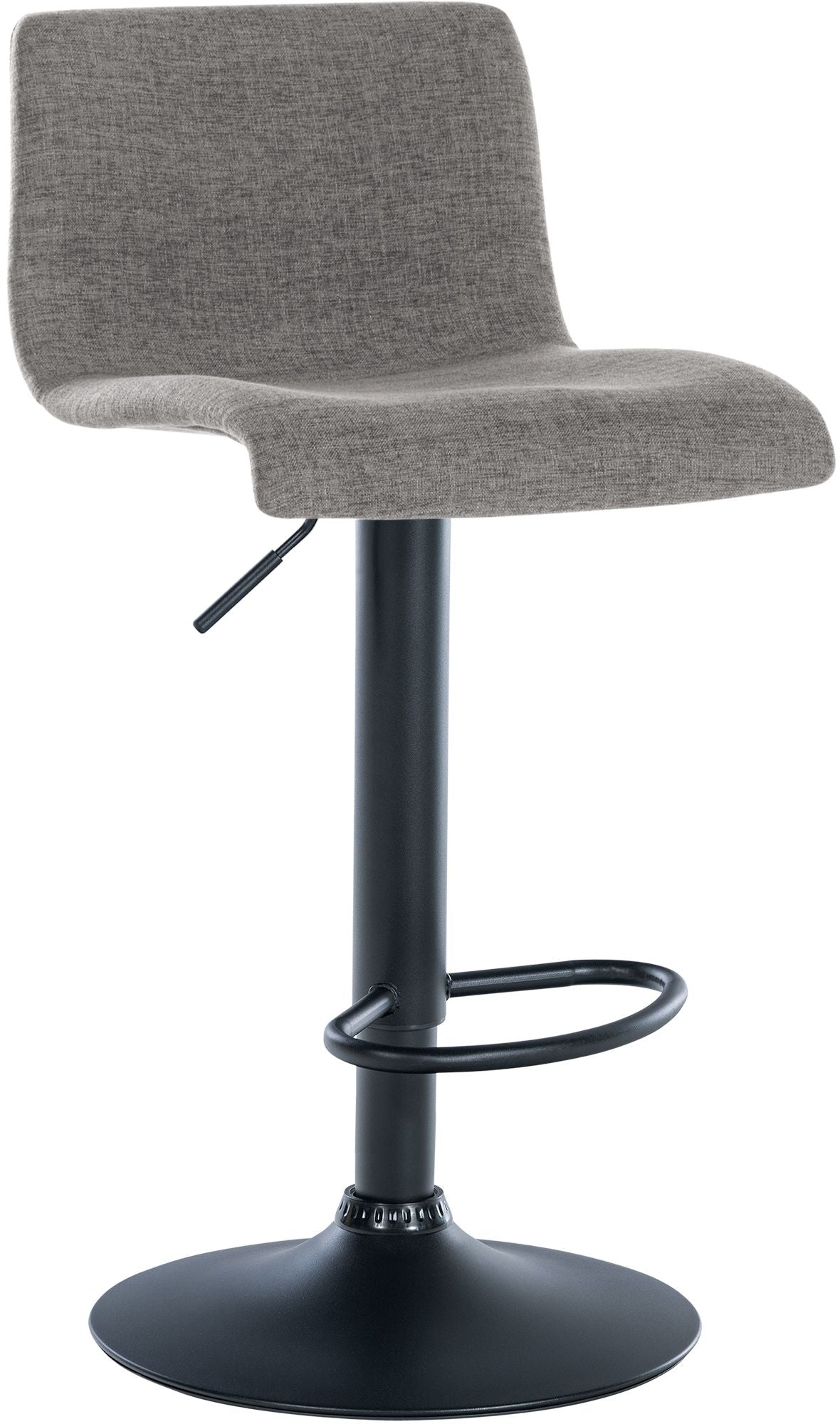 Tabouret De Bar X1 Design Simple Avec Repose-pieds En Tissu Gris Clair Pieds En 10_0004558