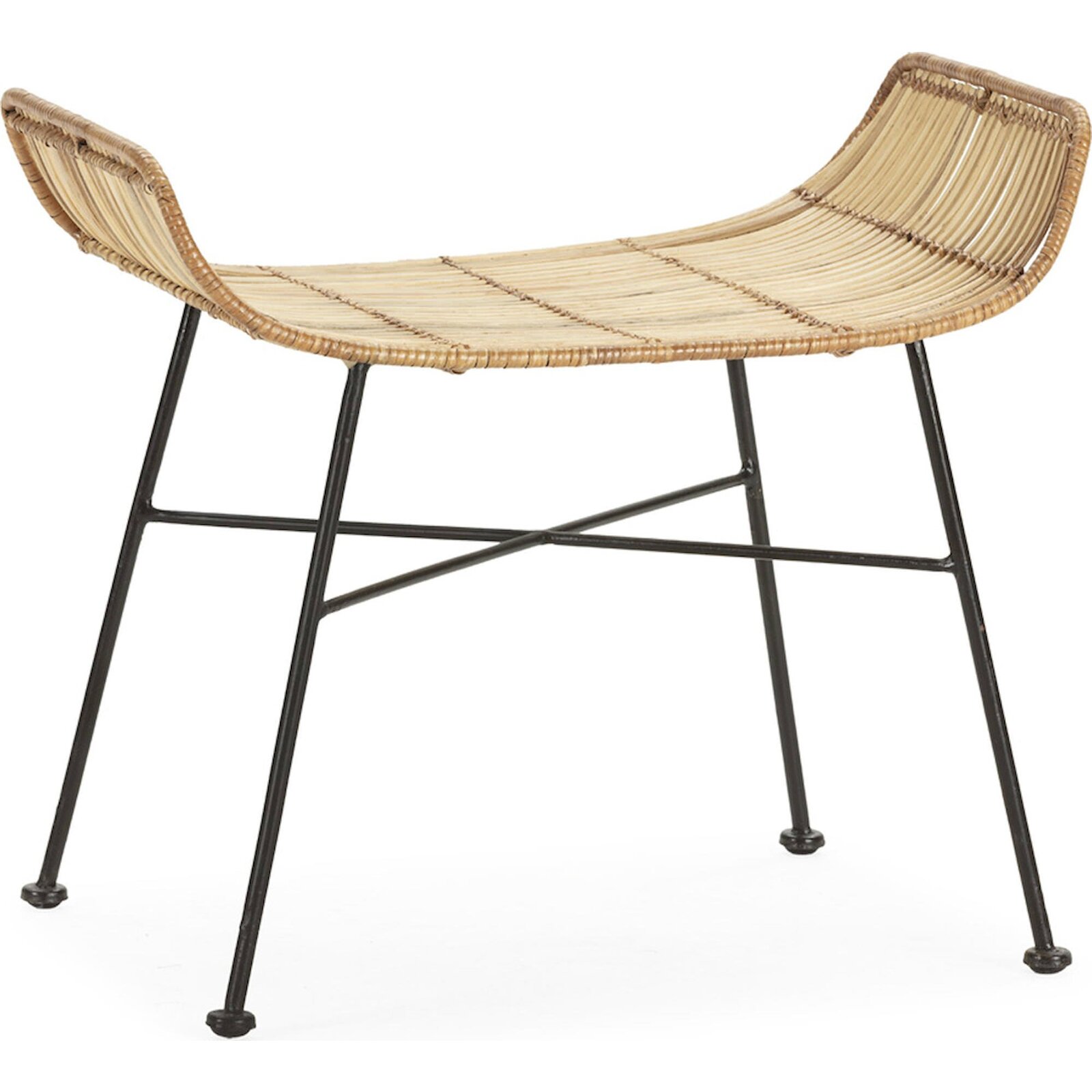 Chaise Osier Noir Élégance Intemporelle - Noir Et Osier Naturel