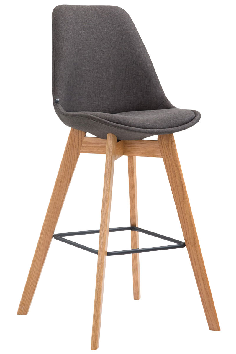 Tabouret De Bar Metz Tissu Natura Gris Foncé