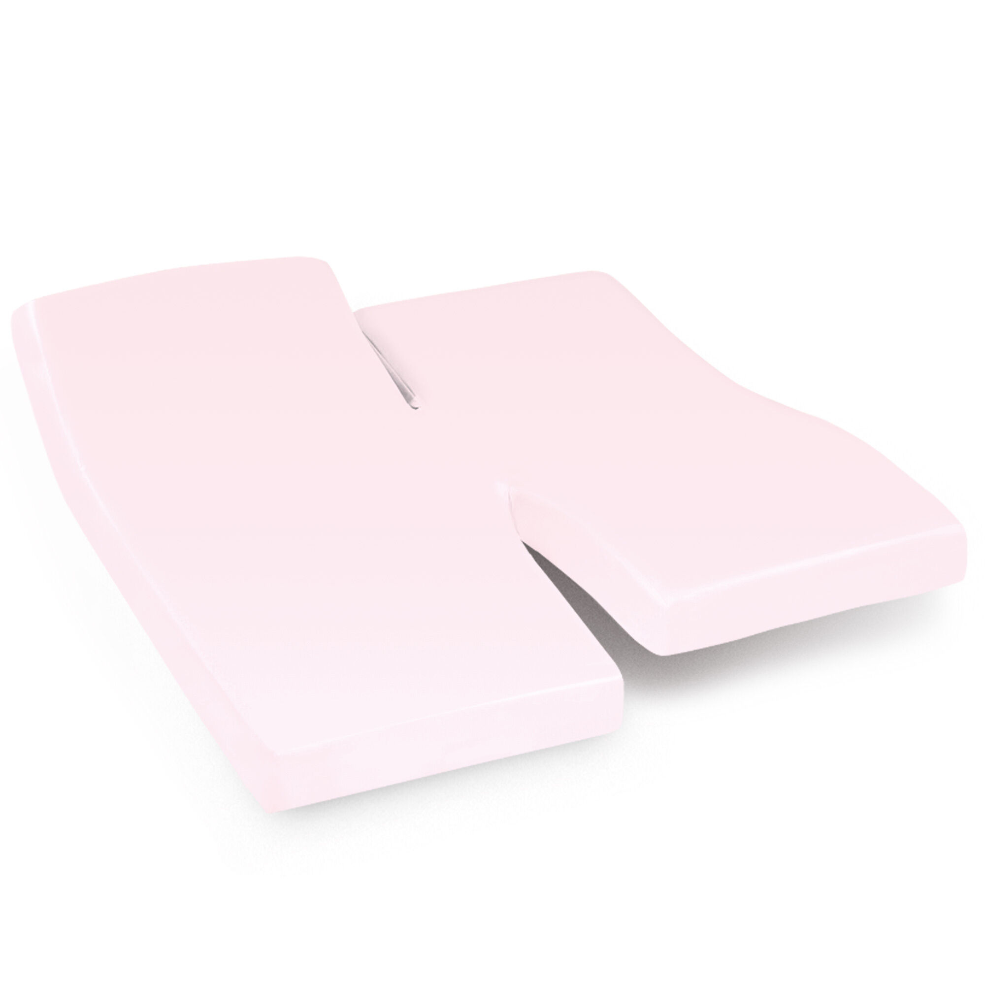 Drap Housse Relaxation Uni 2x100x190 Cm Coton Alto Rose Blush Tête Pied Relevable