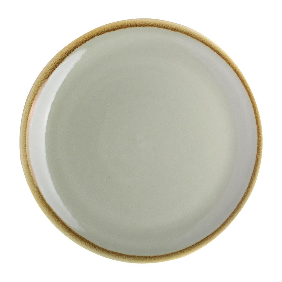 Assiette Plate Ronde Couleur Mousse 230 Mm - Lot De 6