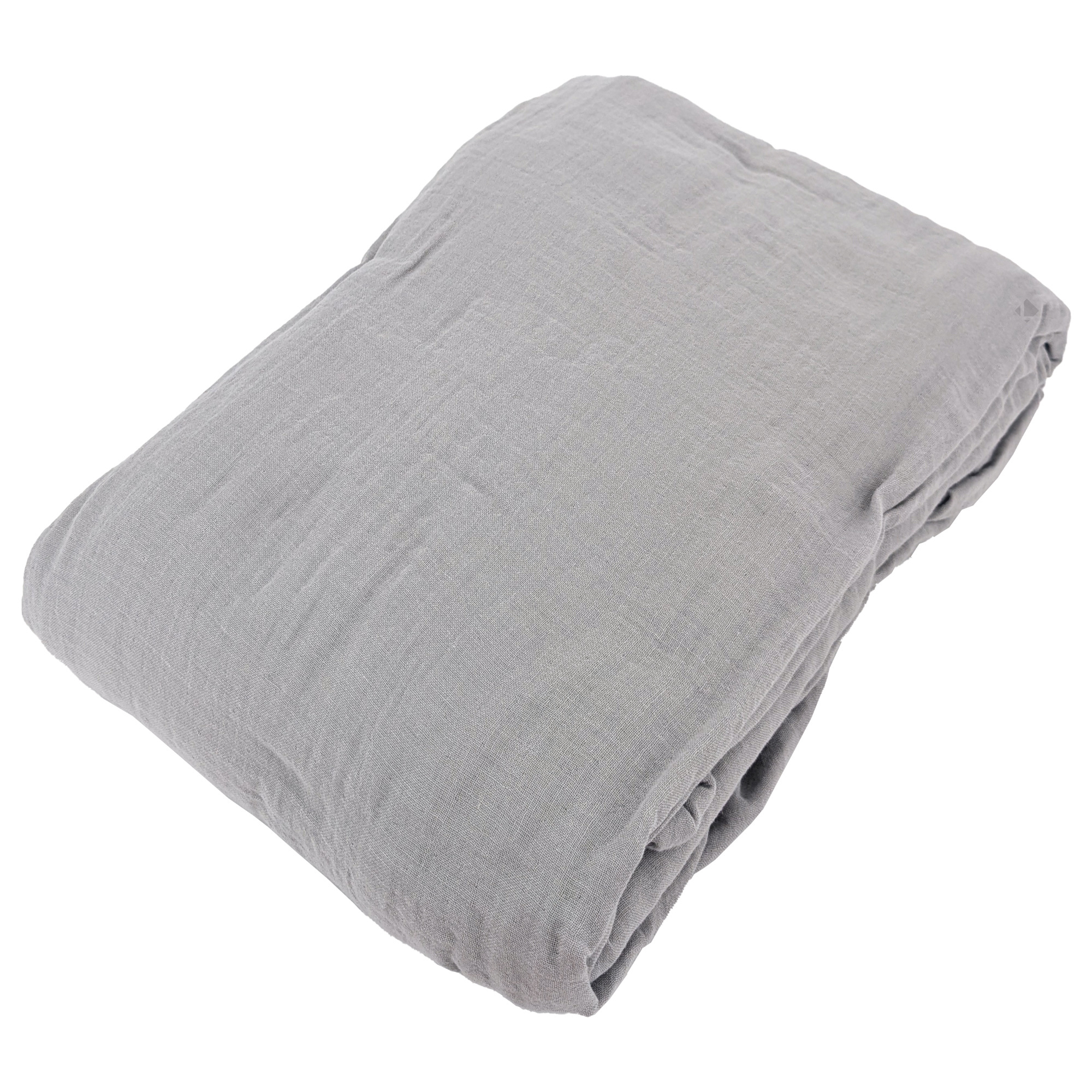 Drap Housse Milos Mousseline De Coton 140x200 Cm Bonnet 30 Cm Uni Gris Cendre