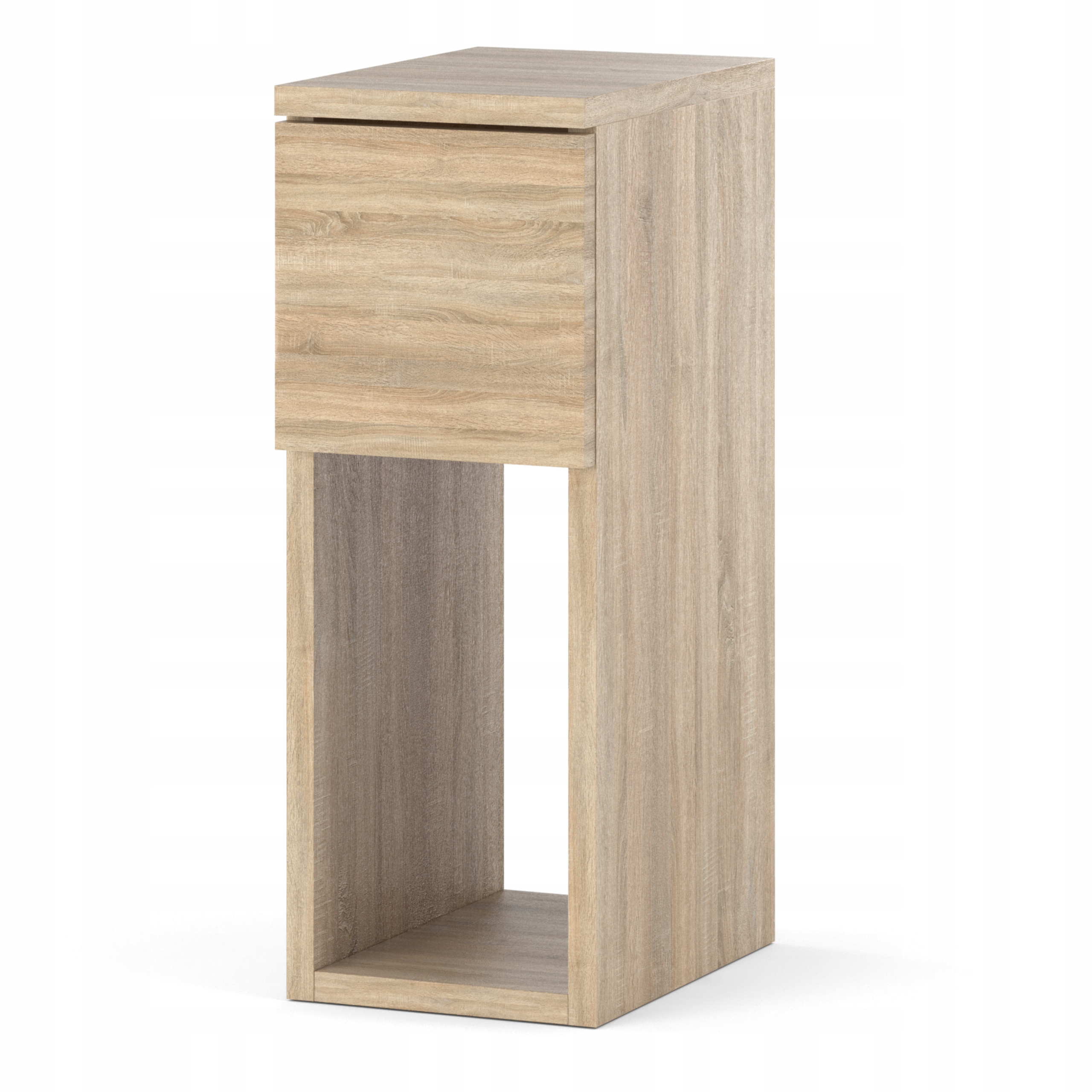 Table De Chevet Étroite 20 Cm Chêne Sonoma - Table De Nuit Avec 1 Tiroir Pour Chambre À Coucher