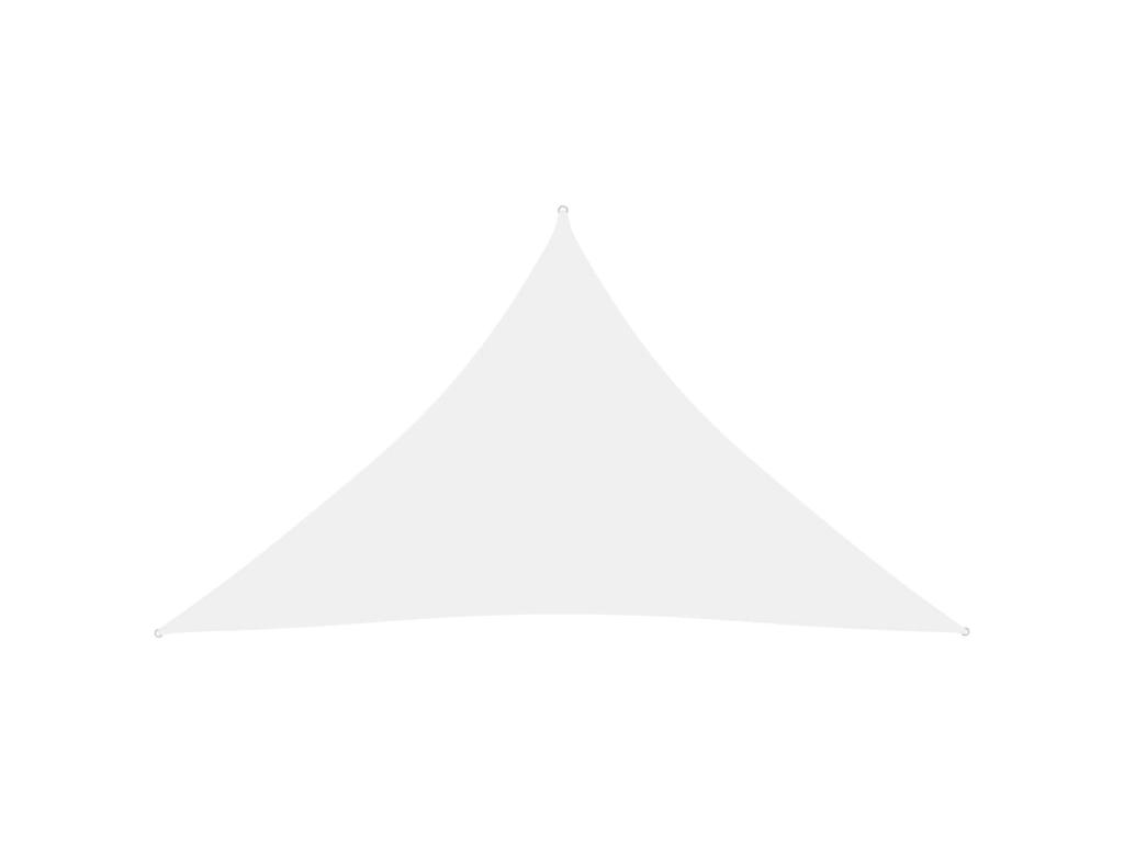 Voile Toile D'ombrage Parasol Tissu Oxford Triangulaire 3,5 X 3,5 X 4,9 M Blanc 02_0009805
