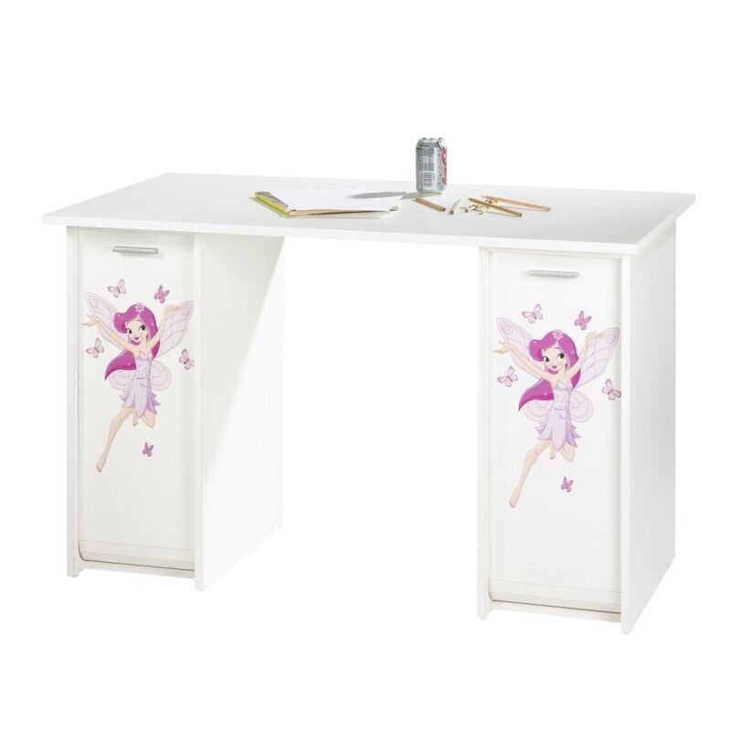 Bureau Beaux Meubles Pas Chers Fée 217 2 Caissons Blanc 120 X 65 X 74 Cm