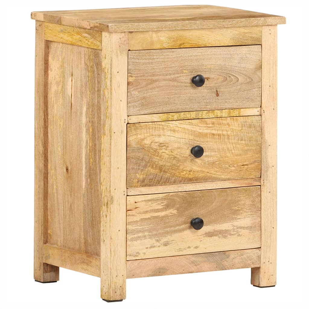 Table De Chevet Avec 3 Tiroirs 45 X 35 X 60 Cm Bois De Dec033020