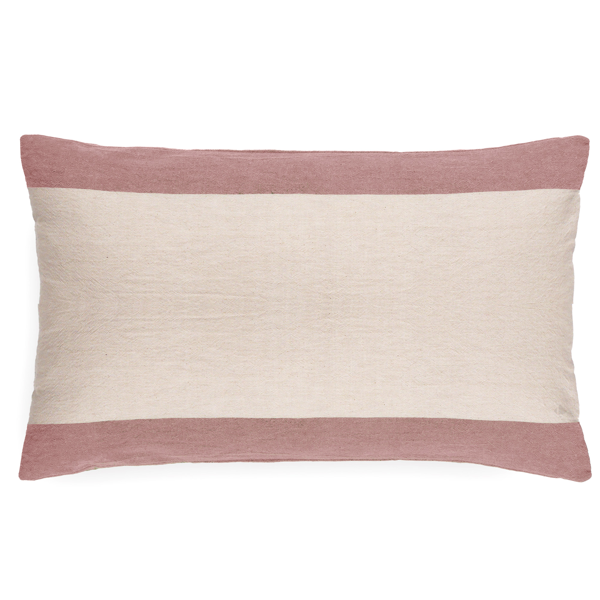 Housse De Coussin En Coton Fil Teint 40x60 Cm Cm Janis Rose