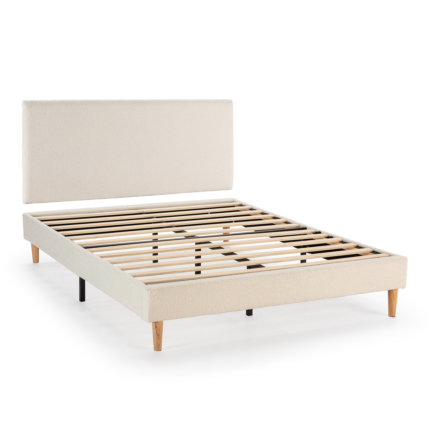 Sommier + Tête De Lit Niebla 150x190 Cm Beige