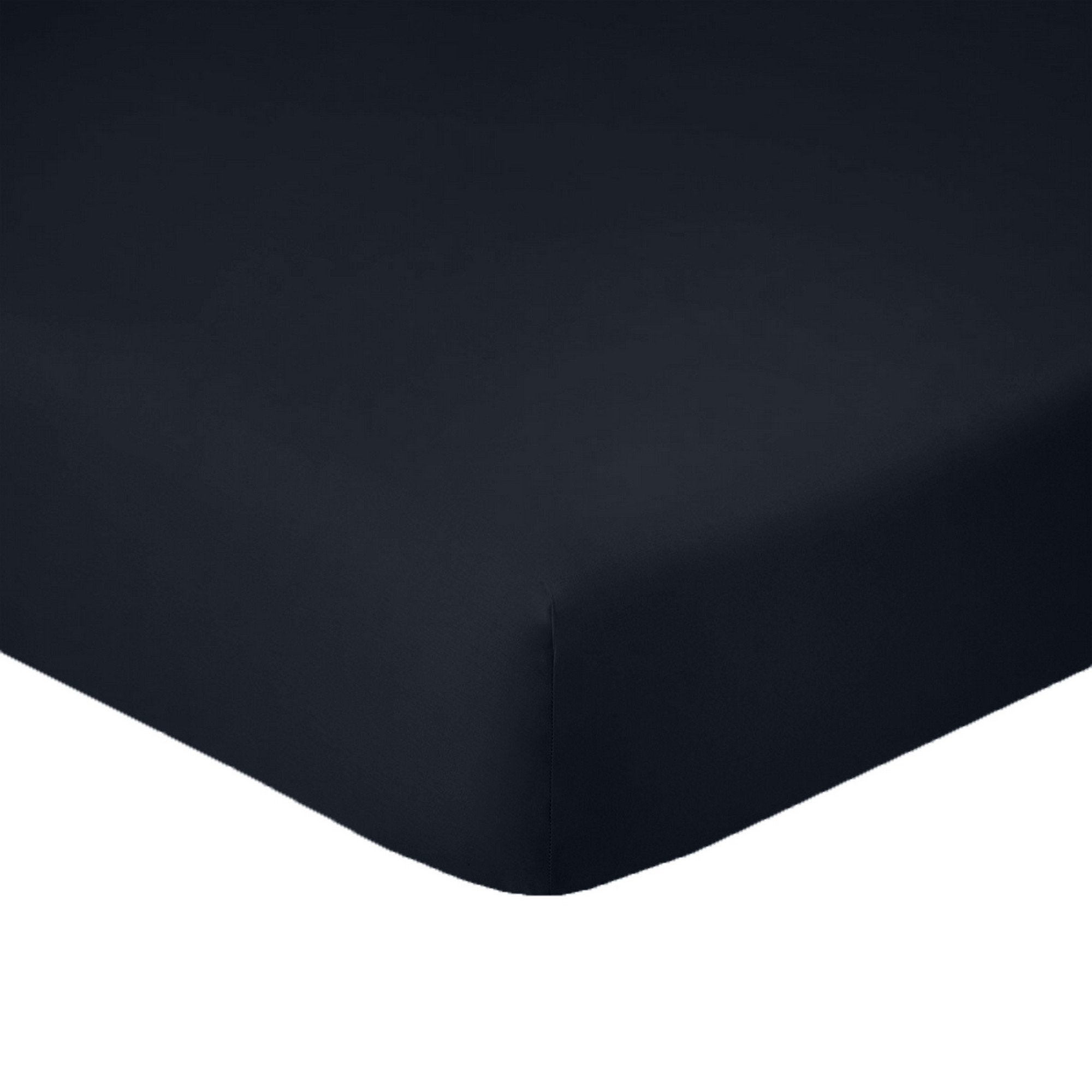 Drap Housse 90x190 + 28 Cm 100% Coton 57 Fils Noir