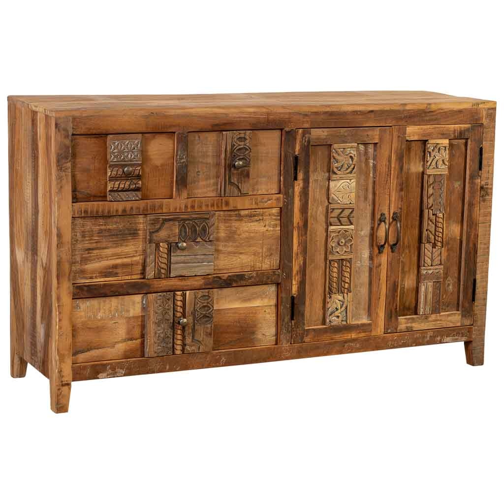 Buffet En Bois Naturel 150x43x88