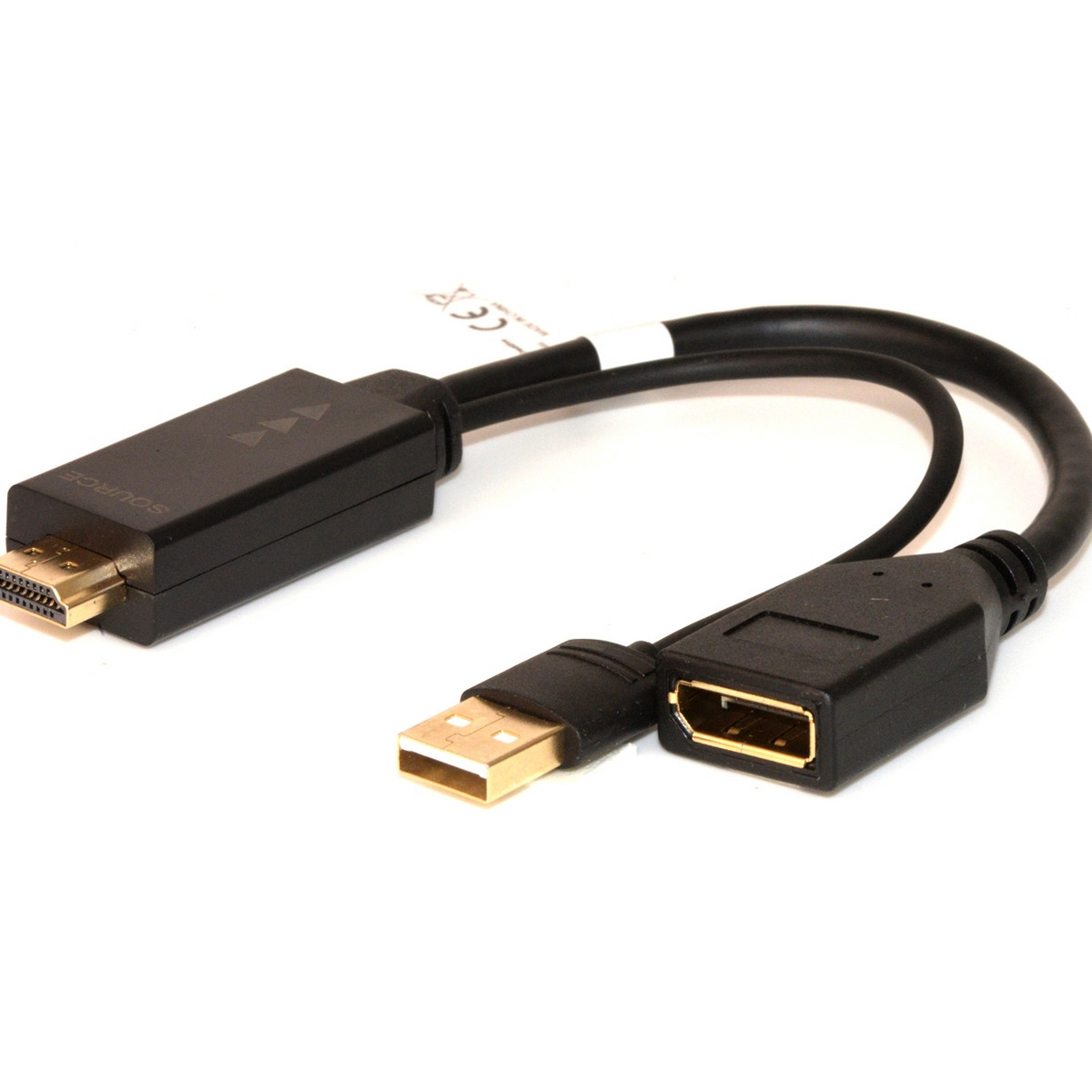 Link Accessori Lkadat202 Câble Vidéo Et Adaptateur 1 M Hdmi Type A (standard) Displayport + Usb Type-a Noir