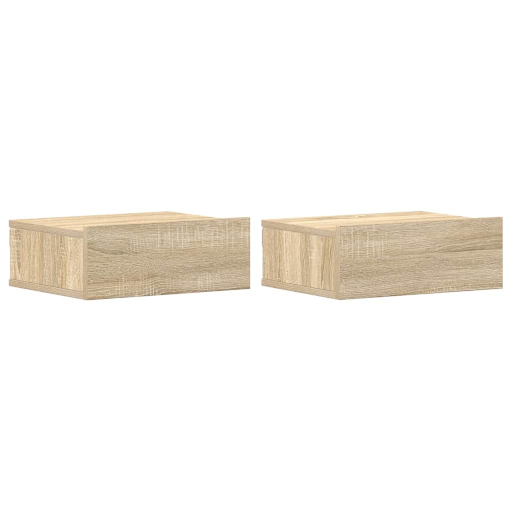 Lot De 2 Tables De Chevet Murale Avec Tiroir 40 X 30 X 15 Dec035994