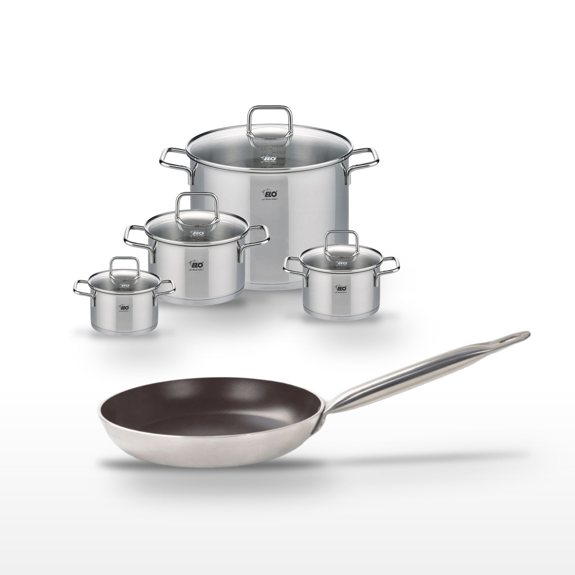 Batterie De Cuisine 1 Poêle 32cm + 4 Faitouts Bistro Line