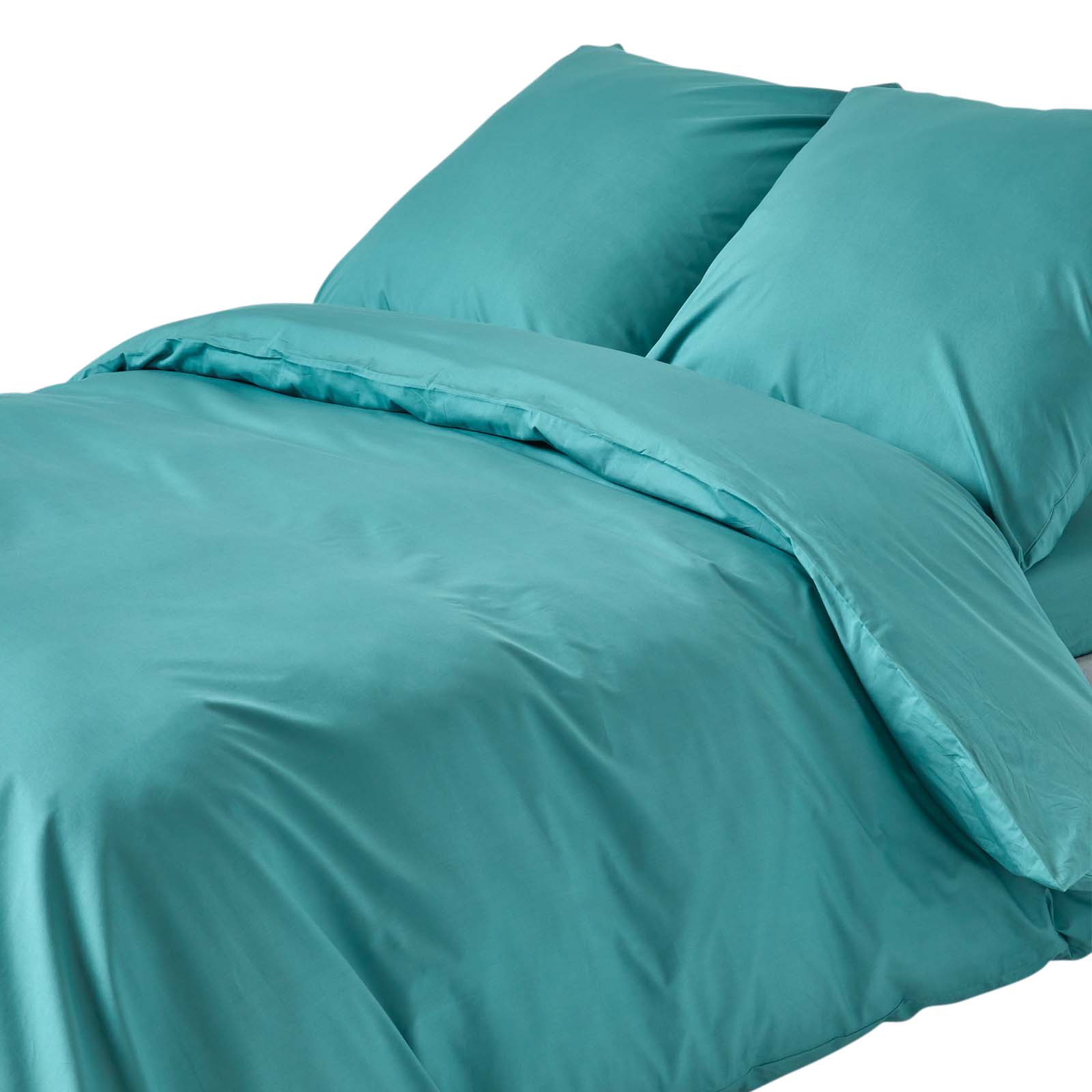 Parure De Lit 155x220cm - Coton Égyptien 200tc - Turquoise - Homescapes