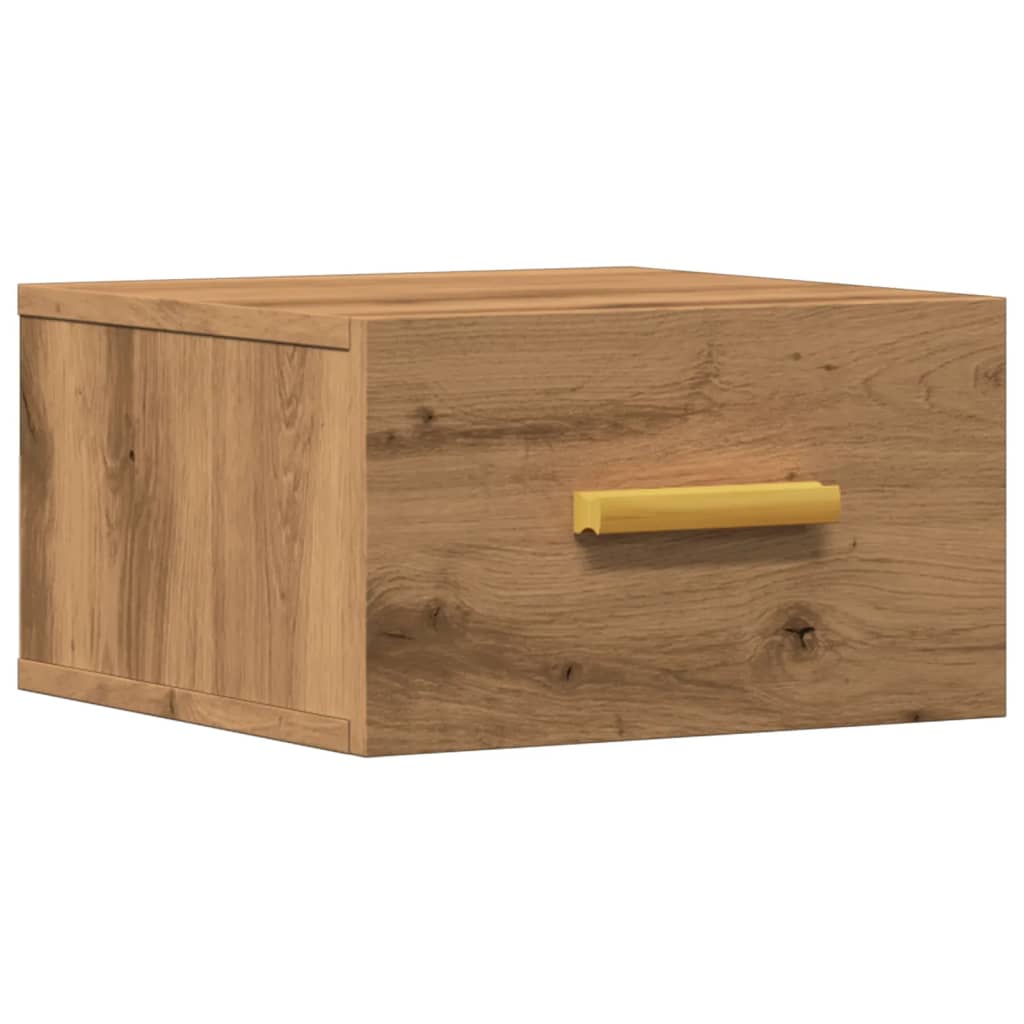 Table De Chevet Murale Avec Tiroir 35 X 35 X 20 Cm Bois D'ingénierie Dec034245