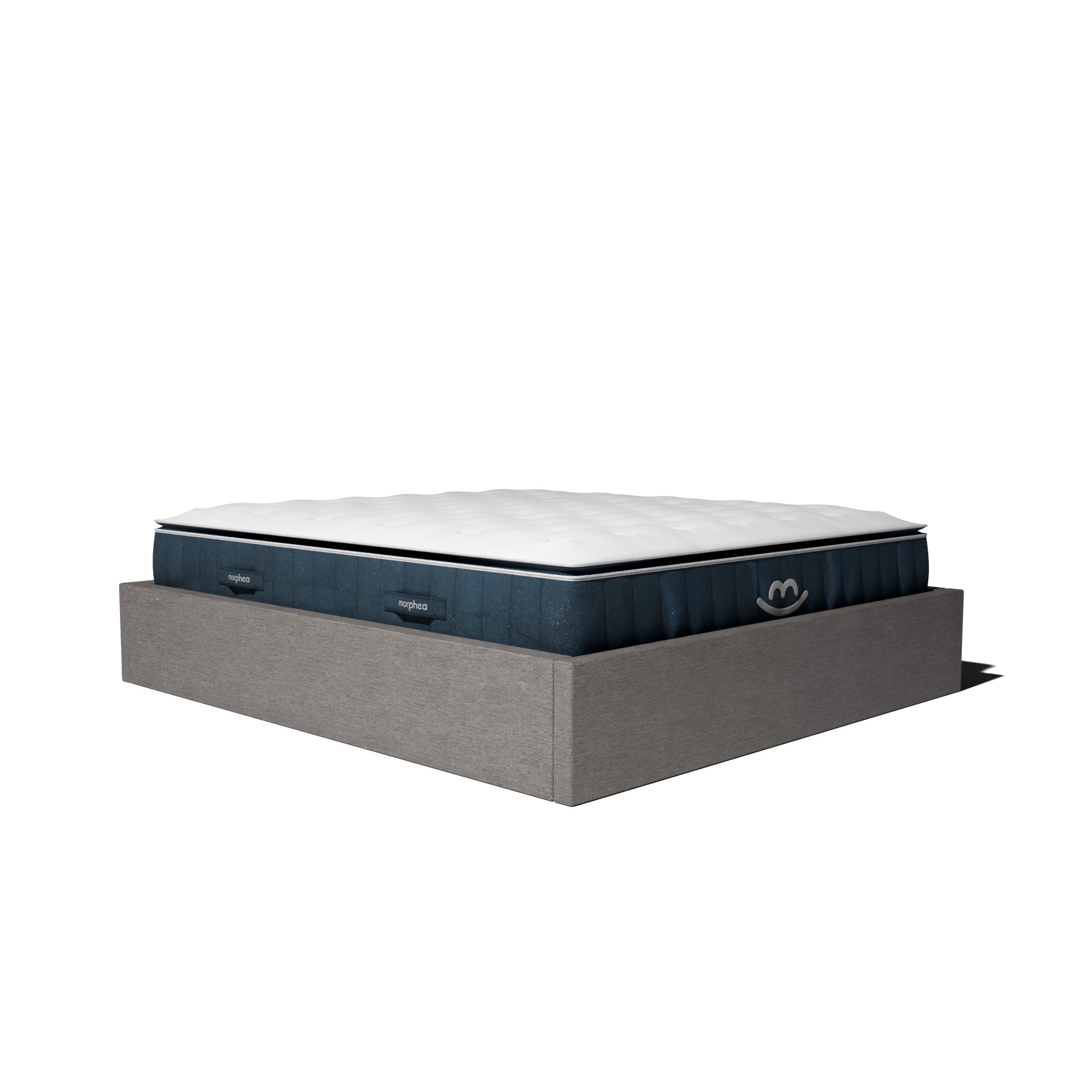 Pack Sommier Coffre Anthracite Et Matelas 160x200cm - Célia & Victoria - Morphea