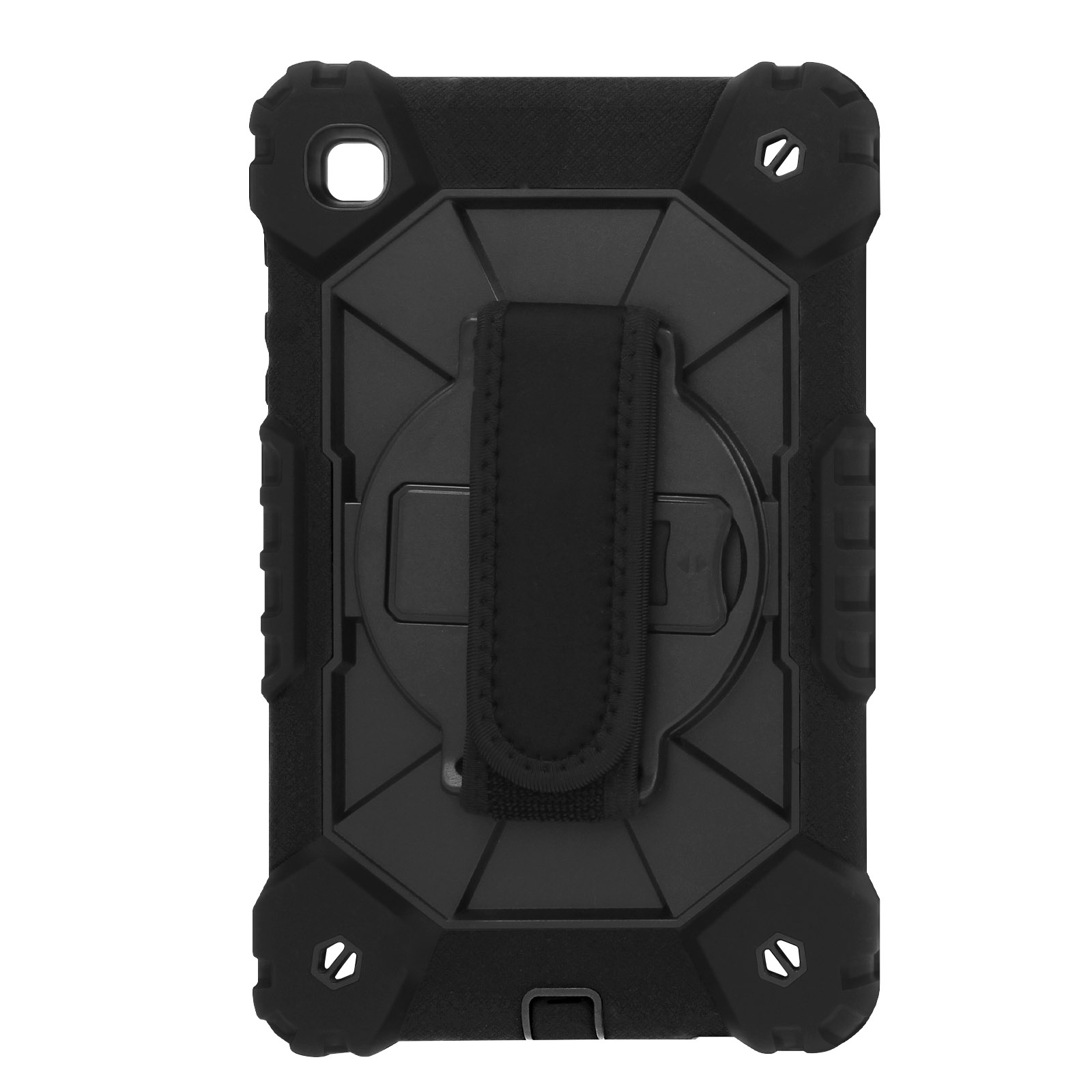 Coque Galaxy Tab A7 Lite Hybride Poignée Rotative Béquille Bandoulière Noir Noir