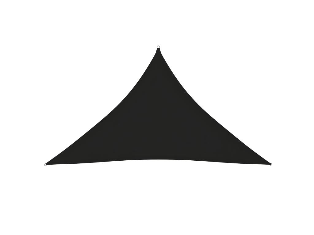 Voile Toile D'ombrage Parasol Tissu Oxford Triangulaire 5 X 5 X 6 M Noir 02_0009918