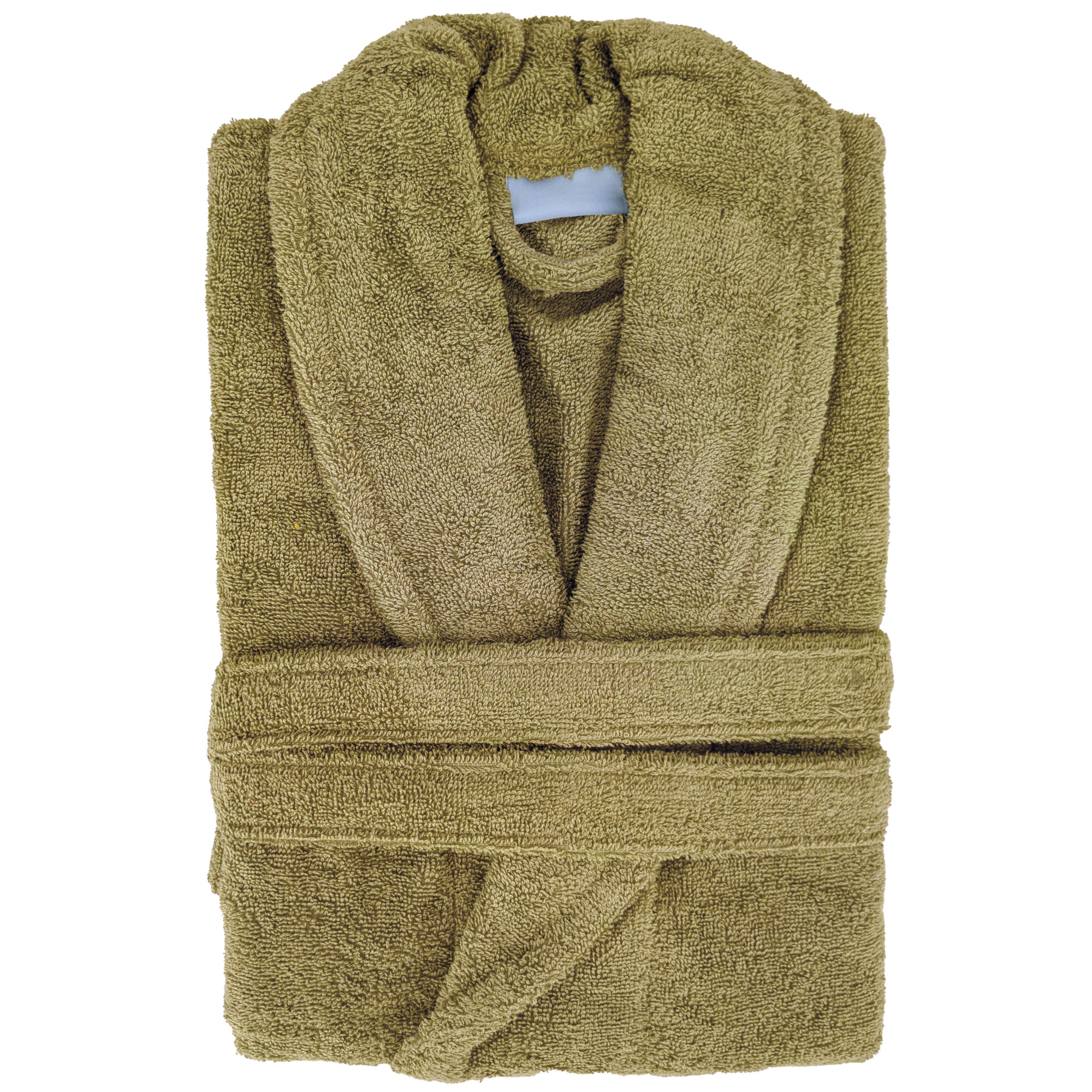 Peignoir Col Châle Naia Éponge Coton Taille L Vert Jasmin