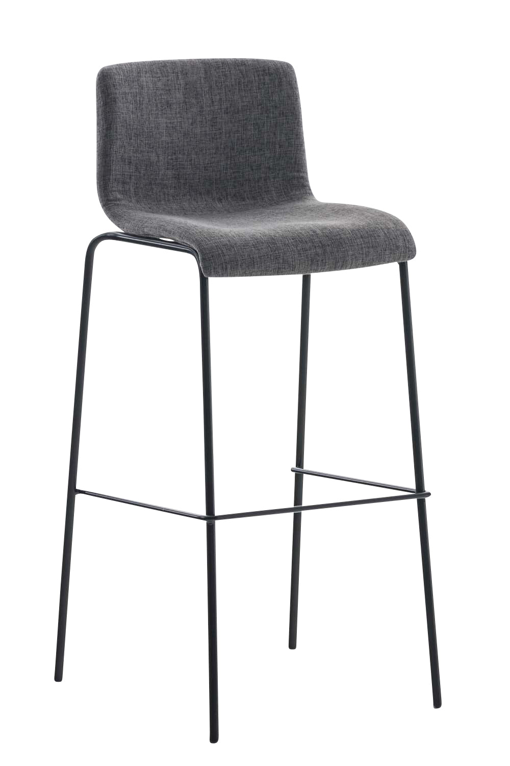 Tabouret De Bar Classique X1 Avec Repose-pieds Et Quatre Pieds Stable En Métal Noir 10_0004956