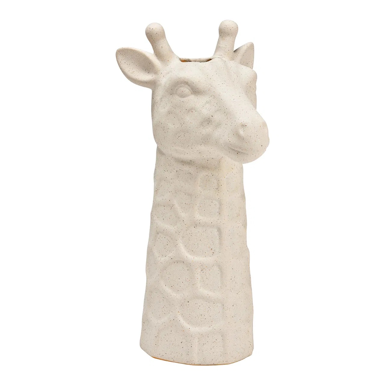 Vase Tête De Girafe Finition Sable 14x26x12cm