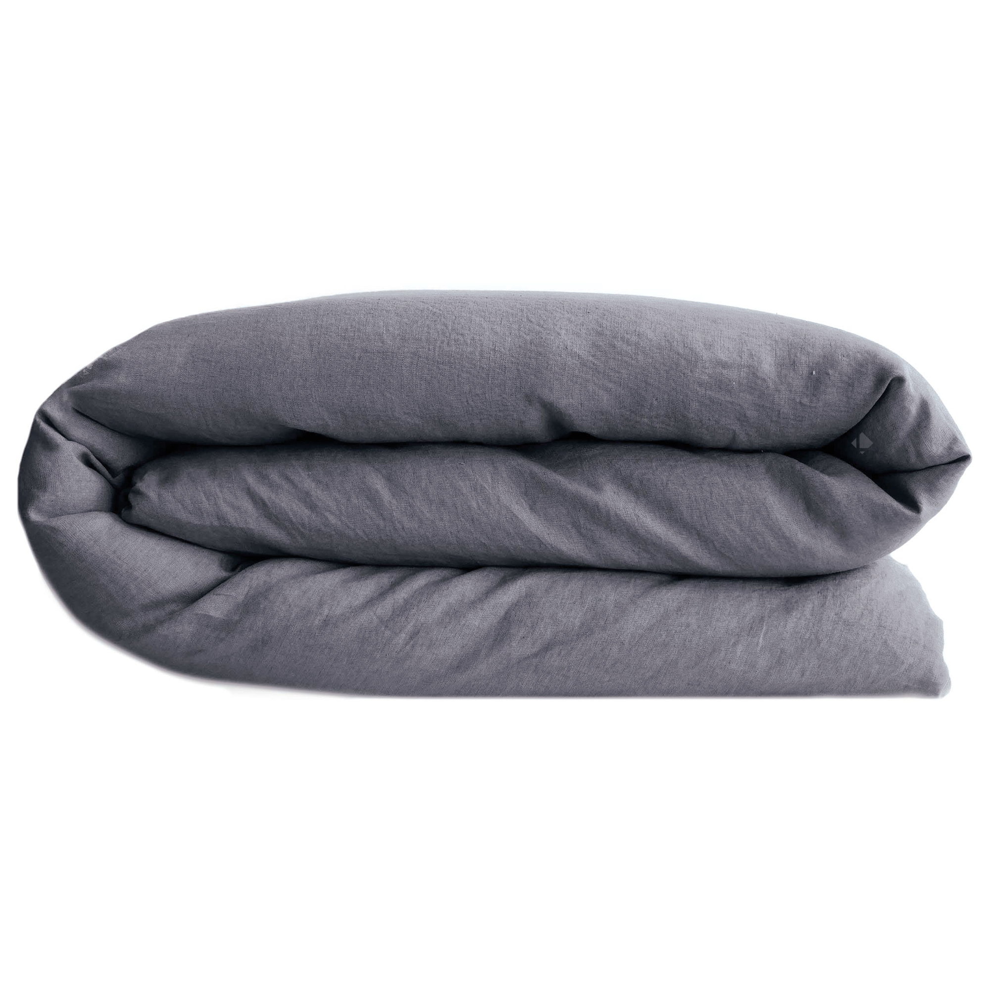 Housse De Couette Palace Pur Coton Lavé 260x240 Cm Uni Gris Brume