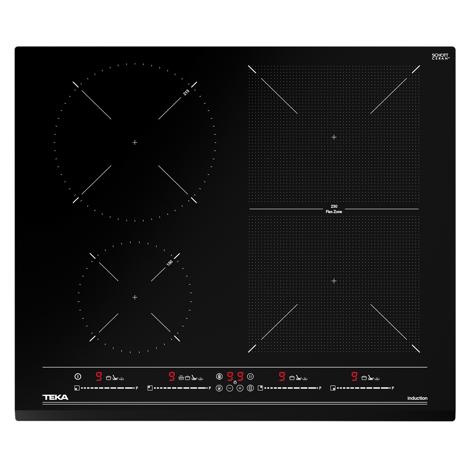 Teka Izf 64440 Bk Msp Noir Intégré 60 Cm Plaque Avec Zone À Induction 5 Zone(s)