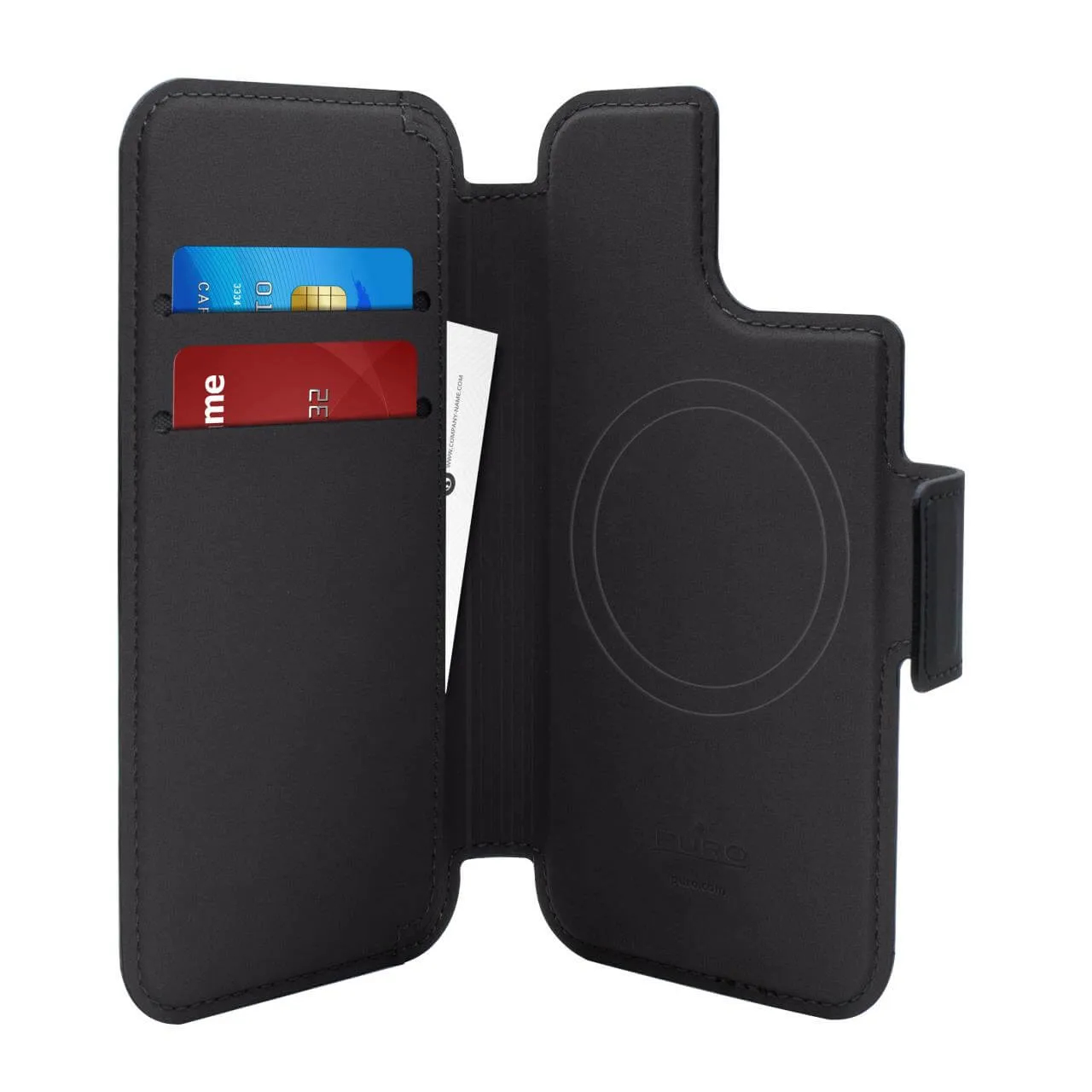 Puro Puip67magfolioblk Coque De Protection Pour Téléphones Portables 17 Cm (6.7") Étui Avec Portefeuille Noir