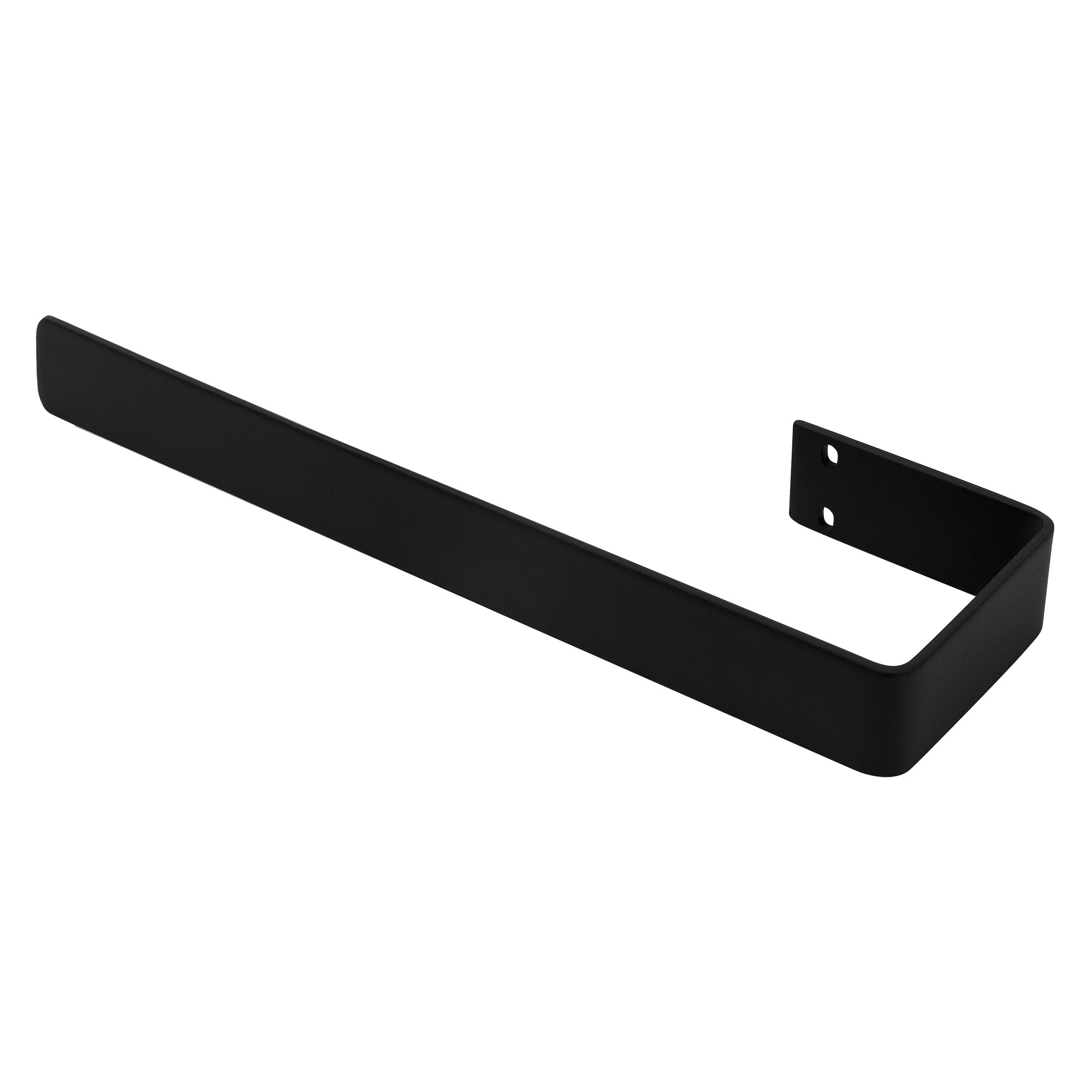 Luxebath Porte-serviettes Mural 38 Cm, Barre Porte Torchons En Acier Thermolaqué, Support Pour Draps Salle De Bain Et Cuisine, Fixation Murale Simple, Épaisseur De 4 Mm, Design Moderne, Noir Mat