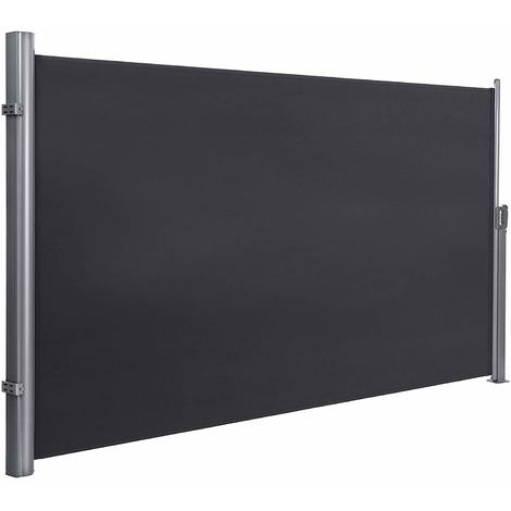 Frankystar - Rideau Latéral 300x180h Cm. Pare-vent Avec Système De Rétraction Automatique. Cadre En Aluminium. Couleur Gris Anthracite.