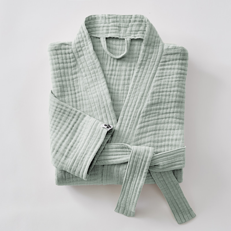Peignoir Kimono Mixte Gaze De Coton Unie Gaïa L'Effet Papillon - Gaia Eucalyptus - - Gaia Eucalyptus -
