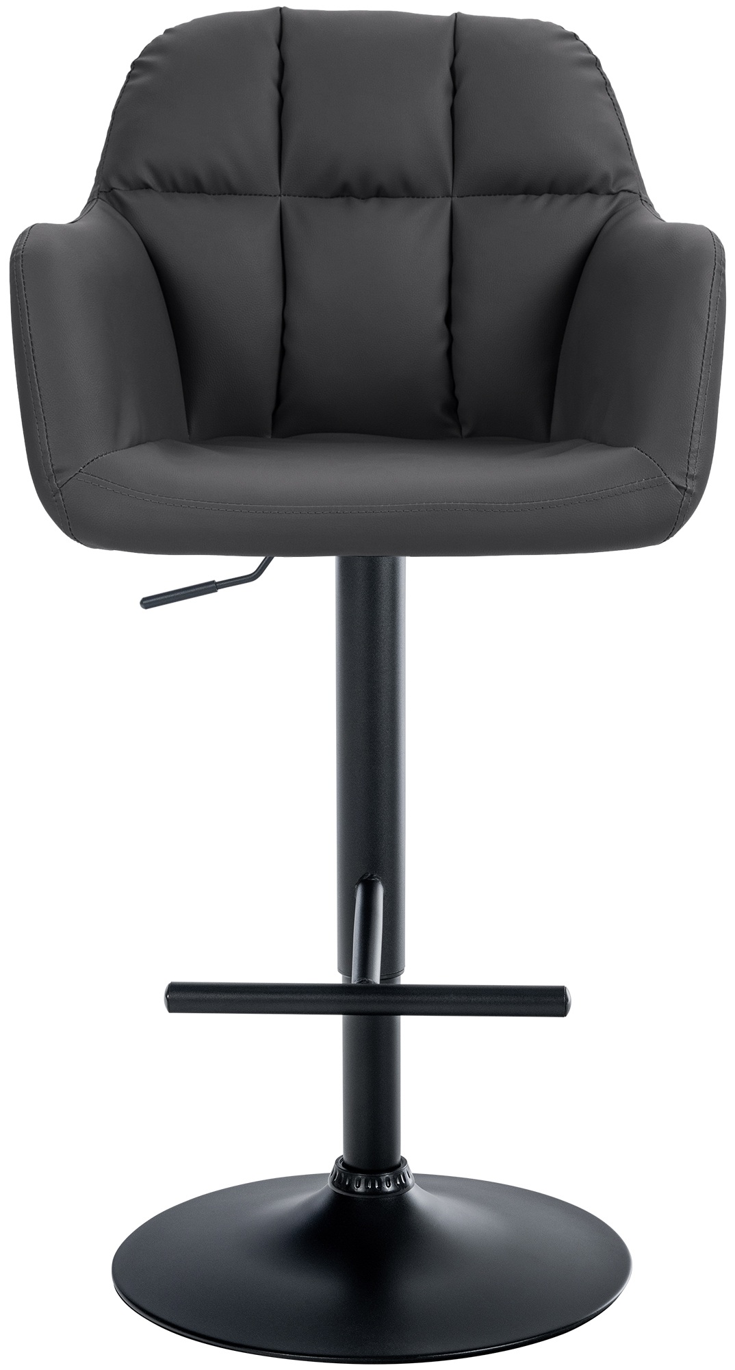 Tabouret De Bar Natoma Simili Cuir Noir Noir
