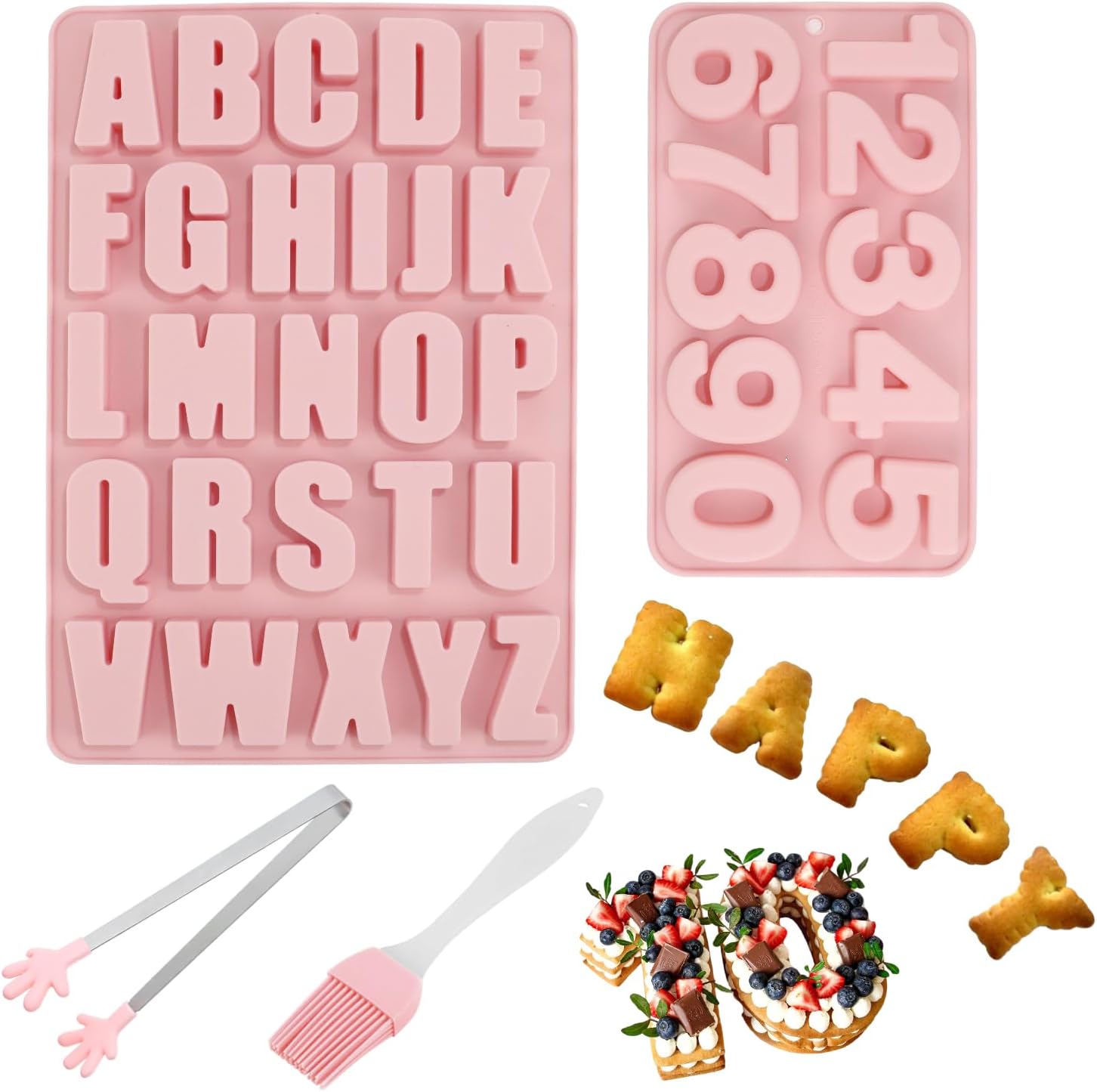 Moule En Silicone Lettre Chiffres, A-z