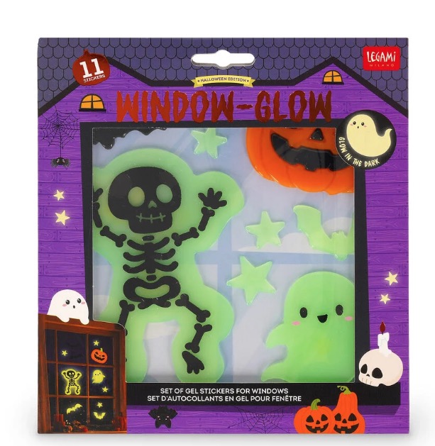 Autocollants Fenêtre Legami Skeleton Multicolore Gel