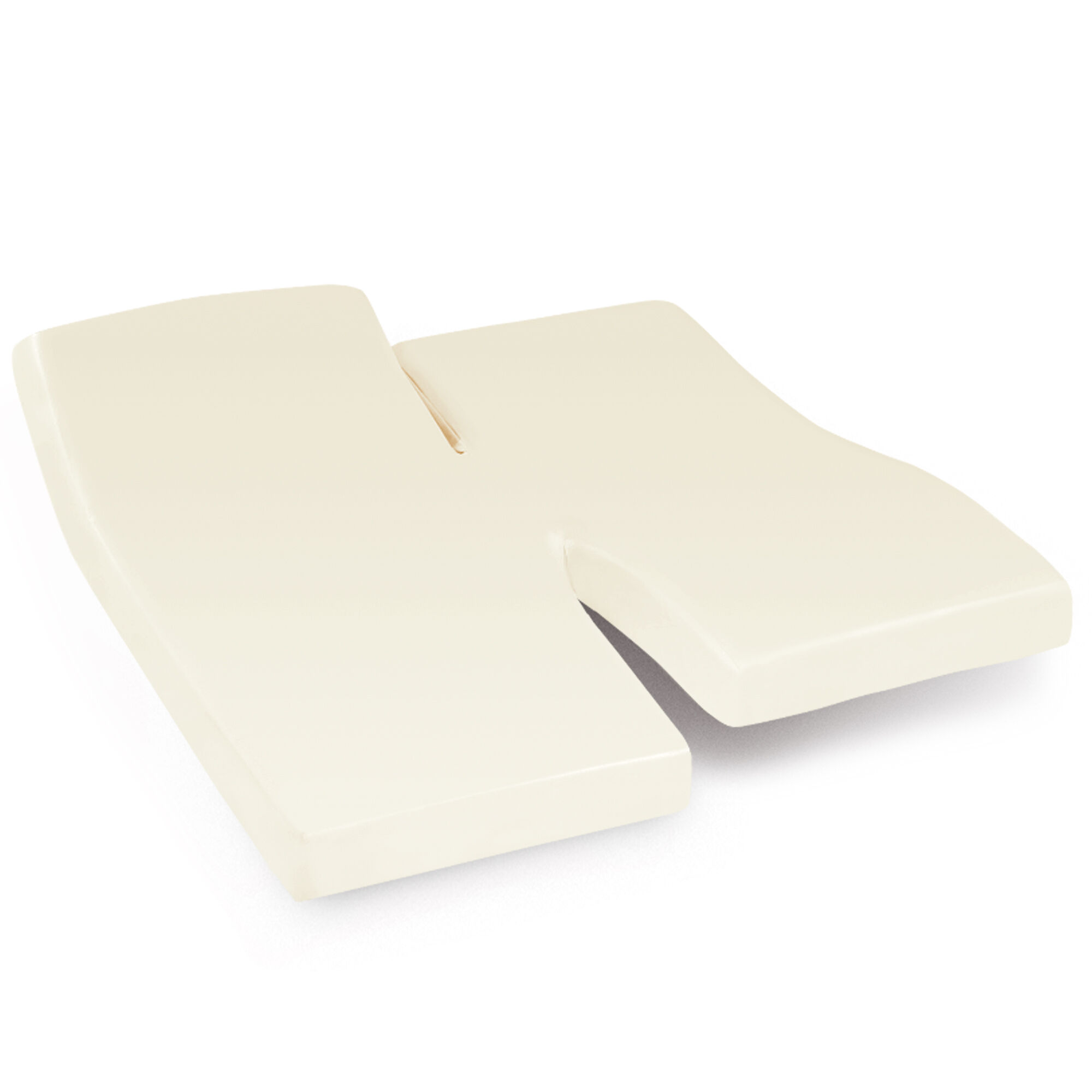 Drap Housse Relaxation Uni 2x90x190 Cm Coton Alto Crème Tête Pied Relevable