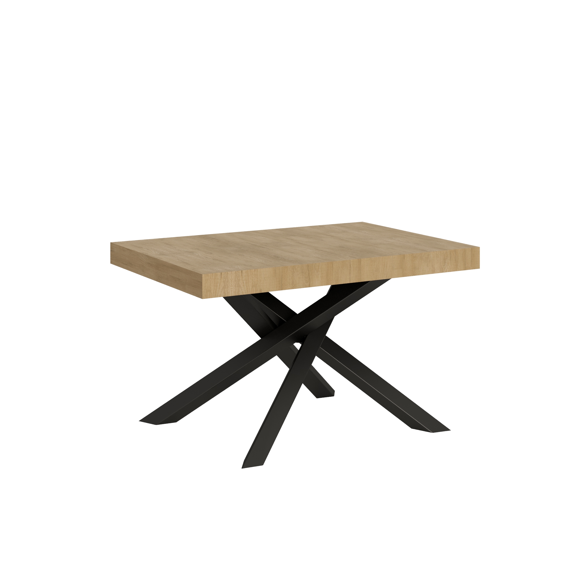Table Extensible 90x130/390 Cm Volantis Quercia Natura Structure Anthracite