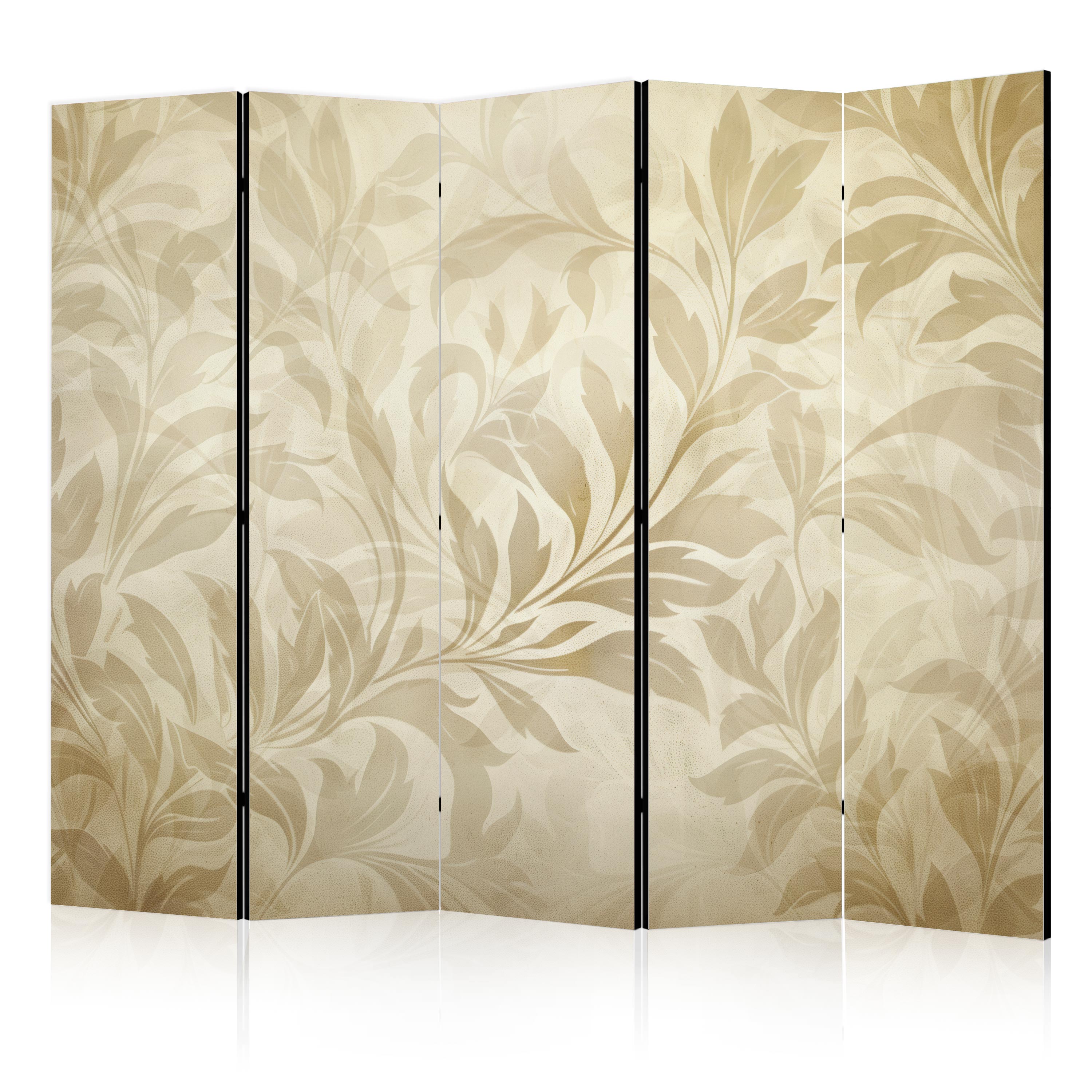 Paravent - Motif Botanique Aux Couleurs Sable. 225x172