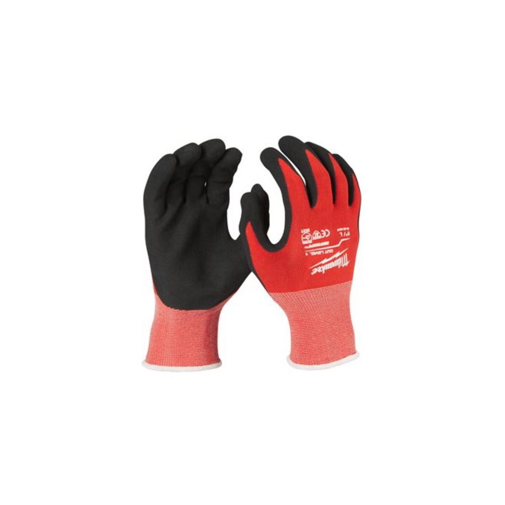 Gants De Travail Anti-coupure Milwaukee Tricot Nitrile Noir Taille 9