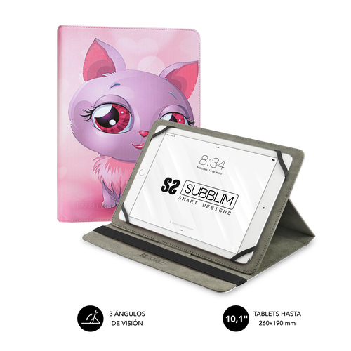 Étui Folio Subblim Sub-cut-4tc002 25,6 Cm 10,1" Rose Cuir Synthétique